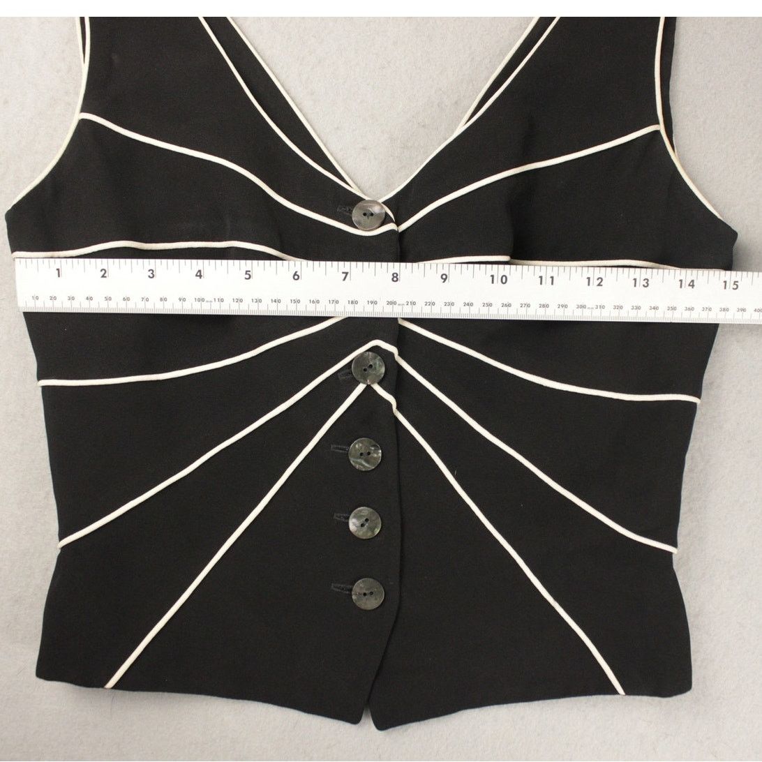 Other Sophie Sitbon Paris Women Set Blazer Vest Black Sz 36/38 Size XS / US 0-2 / IT 36-38 - 21 Thumbnail