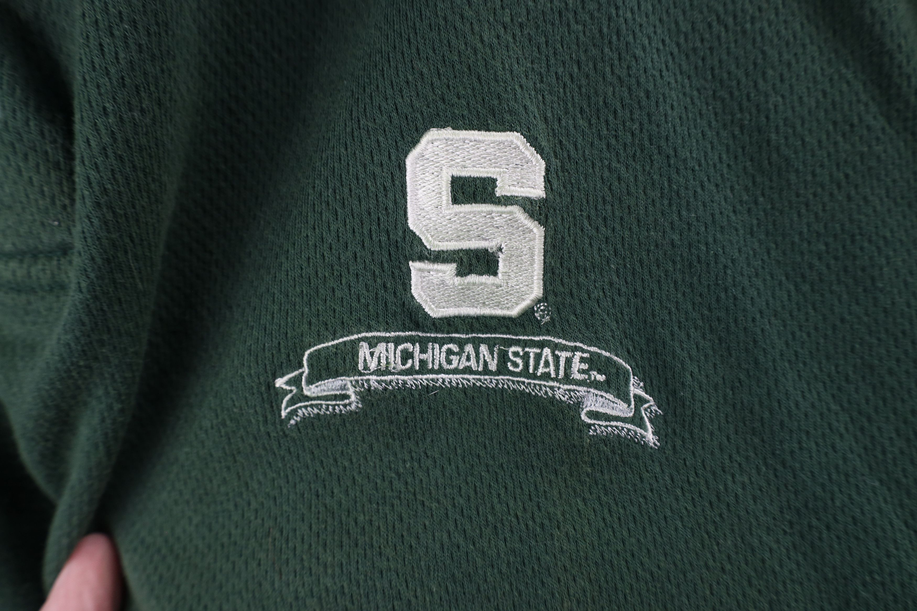 Starter × Vintage Vintage 90s Starter Out Michigan State University Polo Shirt Size US XXL / EU 58 / 5 - 5 Thumbnail
