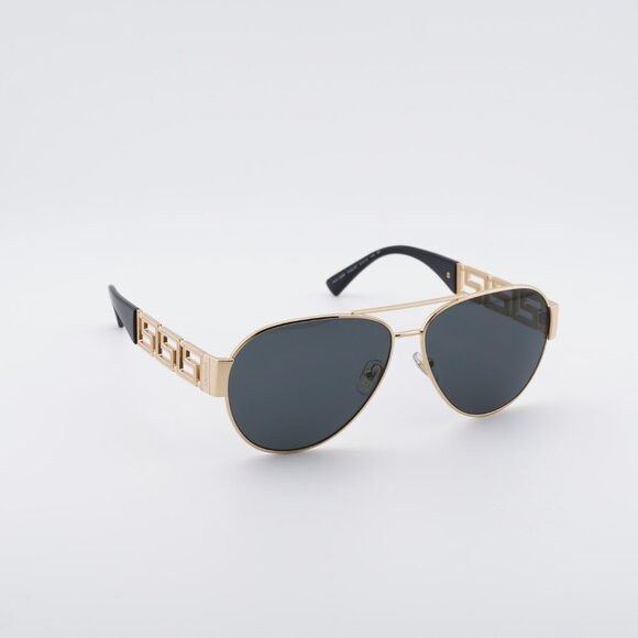 Versace Versace VE2289 100287 Sunglasses Gold Aviator Frame Size ONE SIZE - 3 Thumbnail