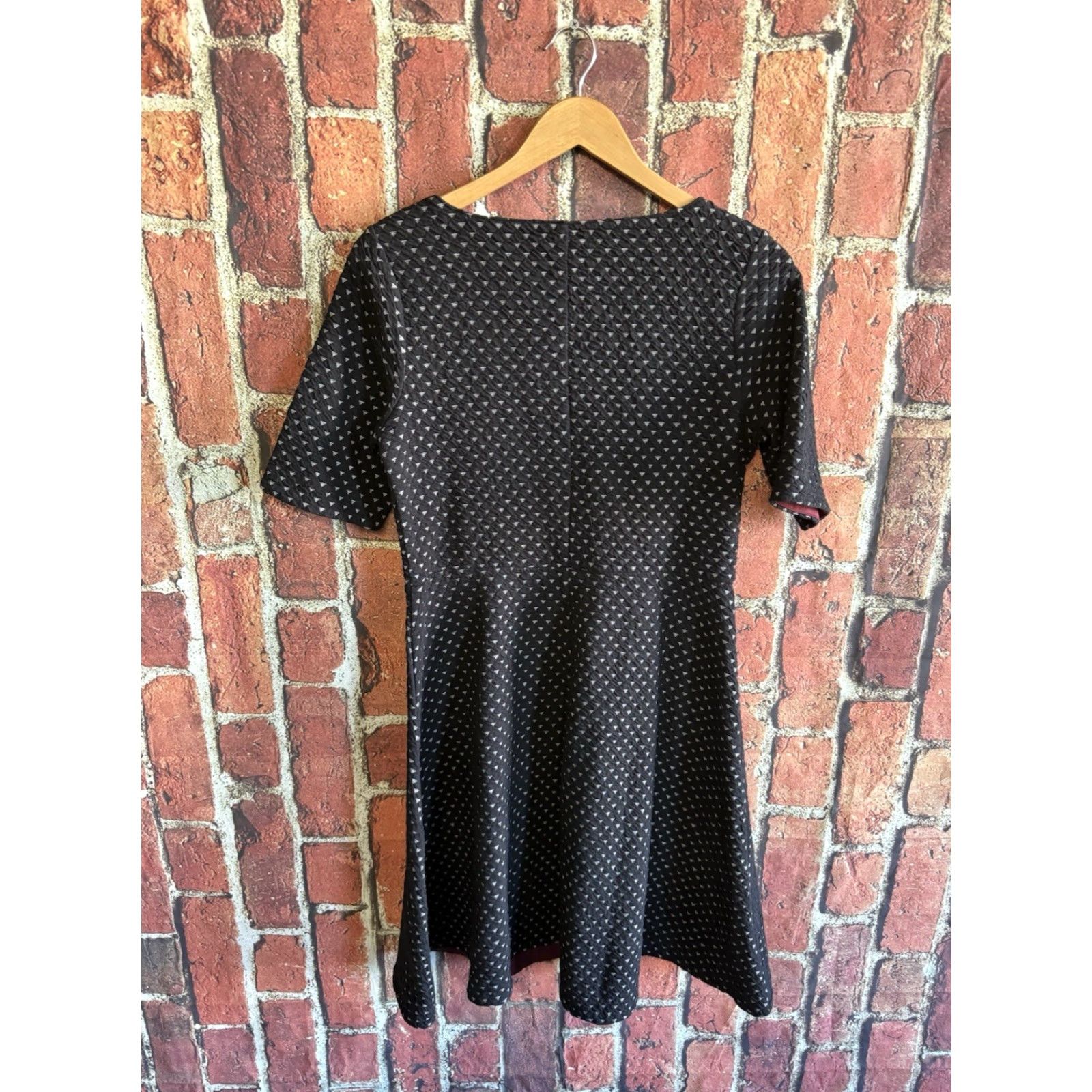 Lands' End VINTAGE Lands' End Womens Shirt Dress Black Short Sleeve Flare Petite M Size M / US 6-8 / IT 42-44 - 2 Thumbnail