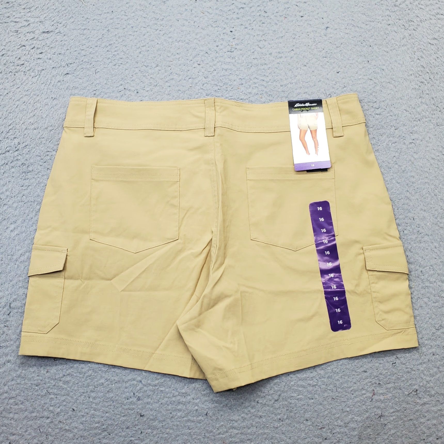 Eddie Bauer Eddie Bauer Womens Cargo Shorts Tan 16 Stretch 5" Inseam Cargo Pocket Shorts Womens Size 16 Tan Stretch Performance 5" Inseam Size 38" / US 16 / IT 52 - 2 Thumbnail
