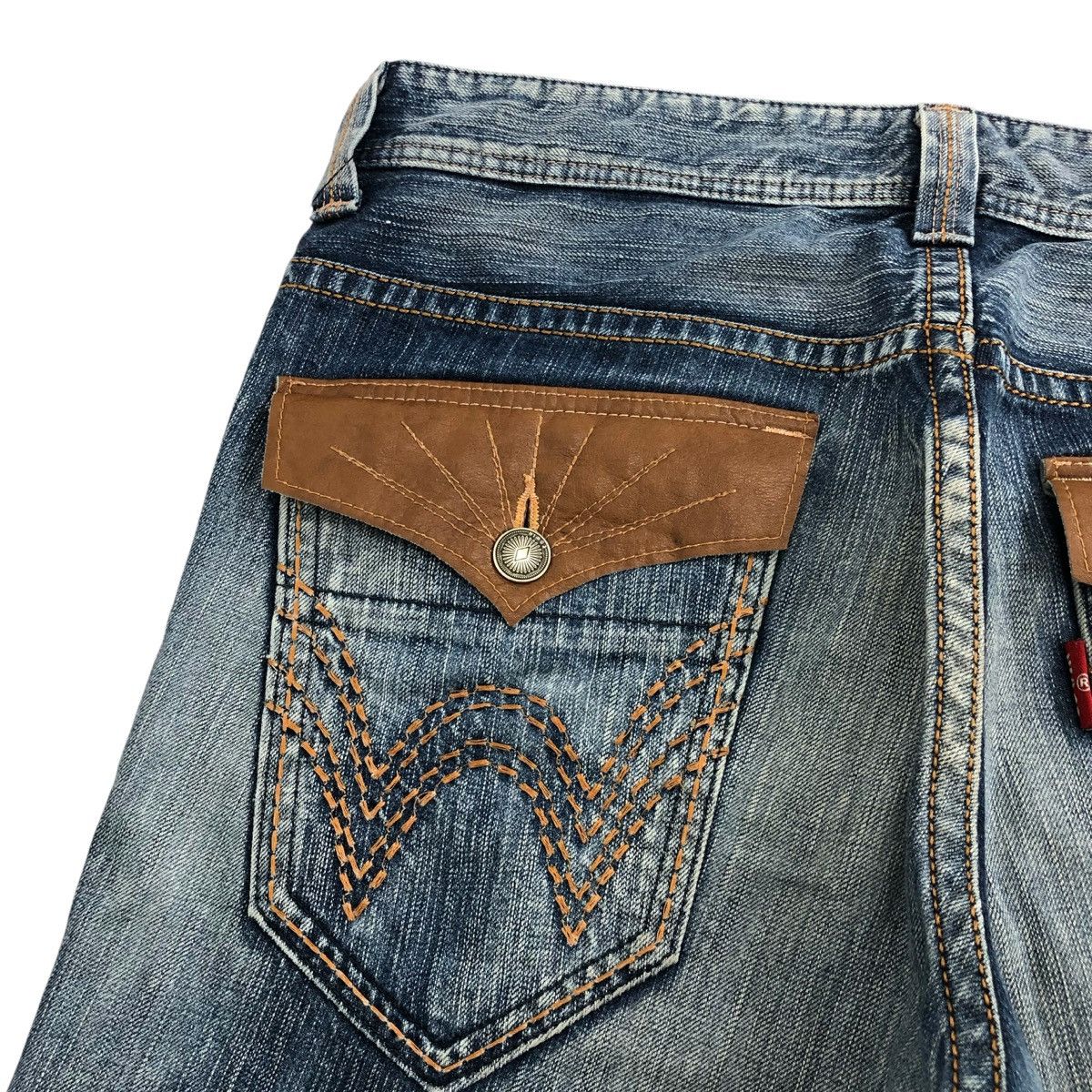 If Six Was Nine × Japanese Brand × Le Grande Bleu (L.G.B.) Vintage Edwin XV Distressed Faded Bootcut Flared Jeans Lgb Size US 37 - 5 Thumbnail