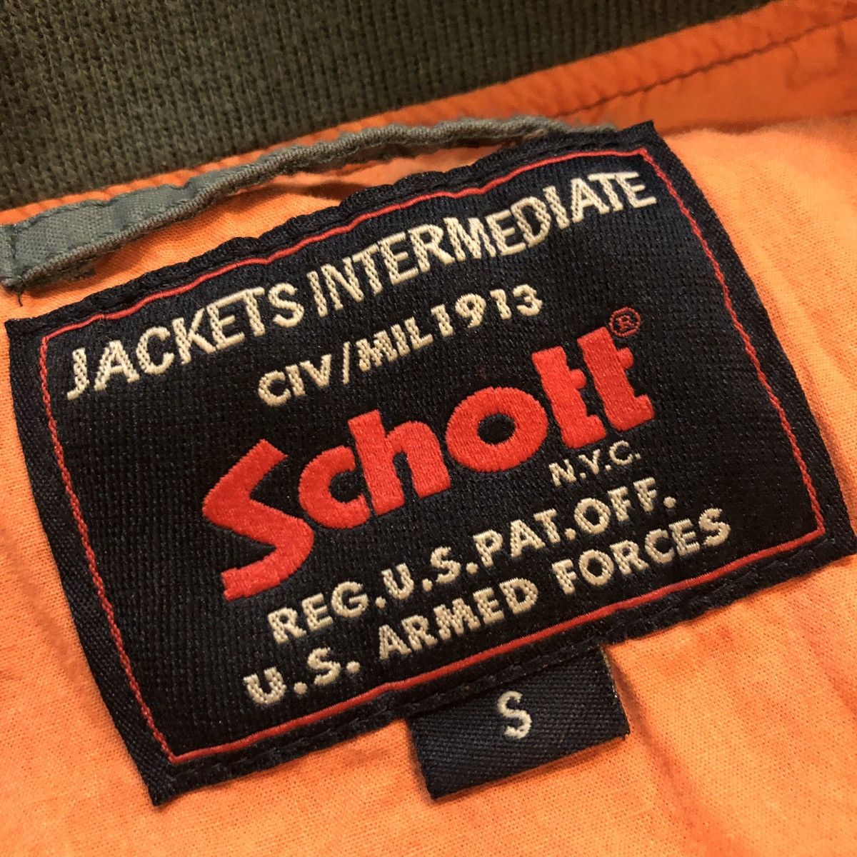 Schott × Vintage Vintage Schott Military Bomber Jacket Size US S / EU 44-46 / 1 - 11 Thumbnail
