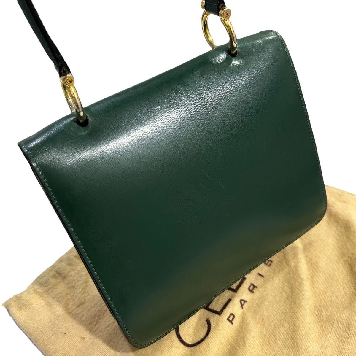 Celine × Vintage 🔥RARE🔥Authentic Celine Vintage Double Flap Bag Size ONE SIZE - 12 Thumbnail