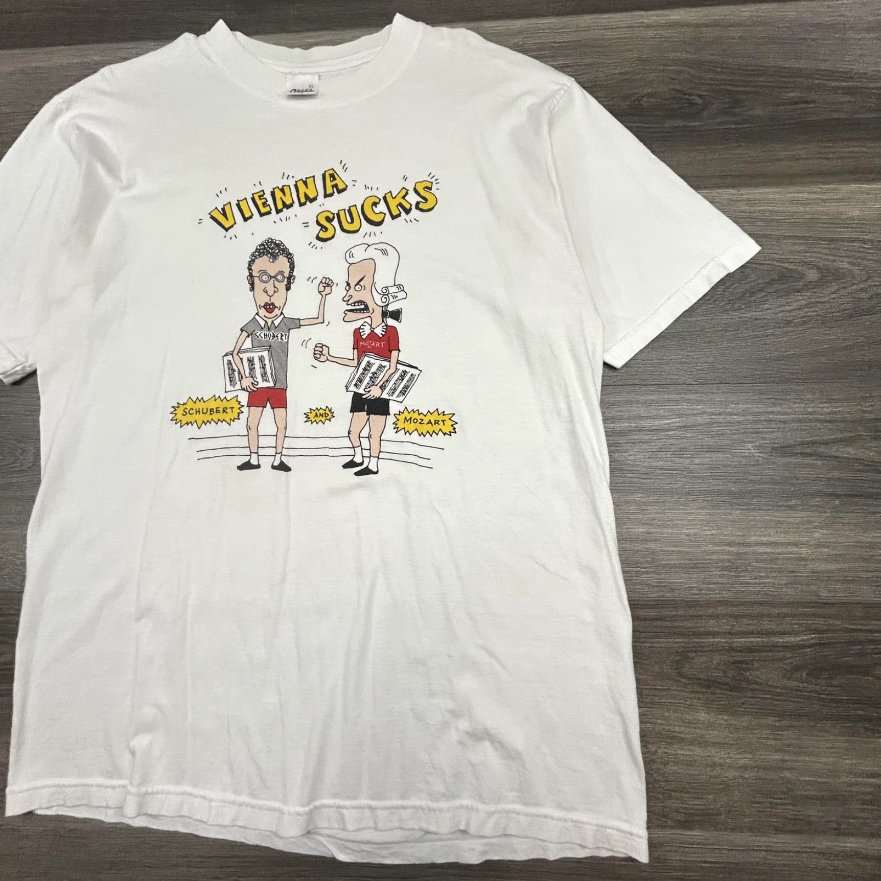 Vintage VINTAGE Beavis and Butthead Shirt Mens XL Vienna Sucks Mozart Schubert RARE 90s Size US XL / EU 56 / 4 - 4 Thumbnail