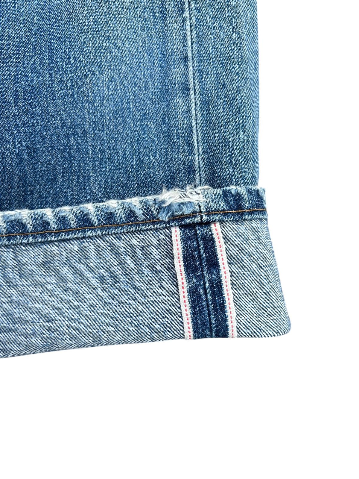 Kapital Vintage Levis Big E Selvedge Distressed Denim Jeans Size US 30 / EU 46 - 3 Thumbnail
