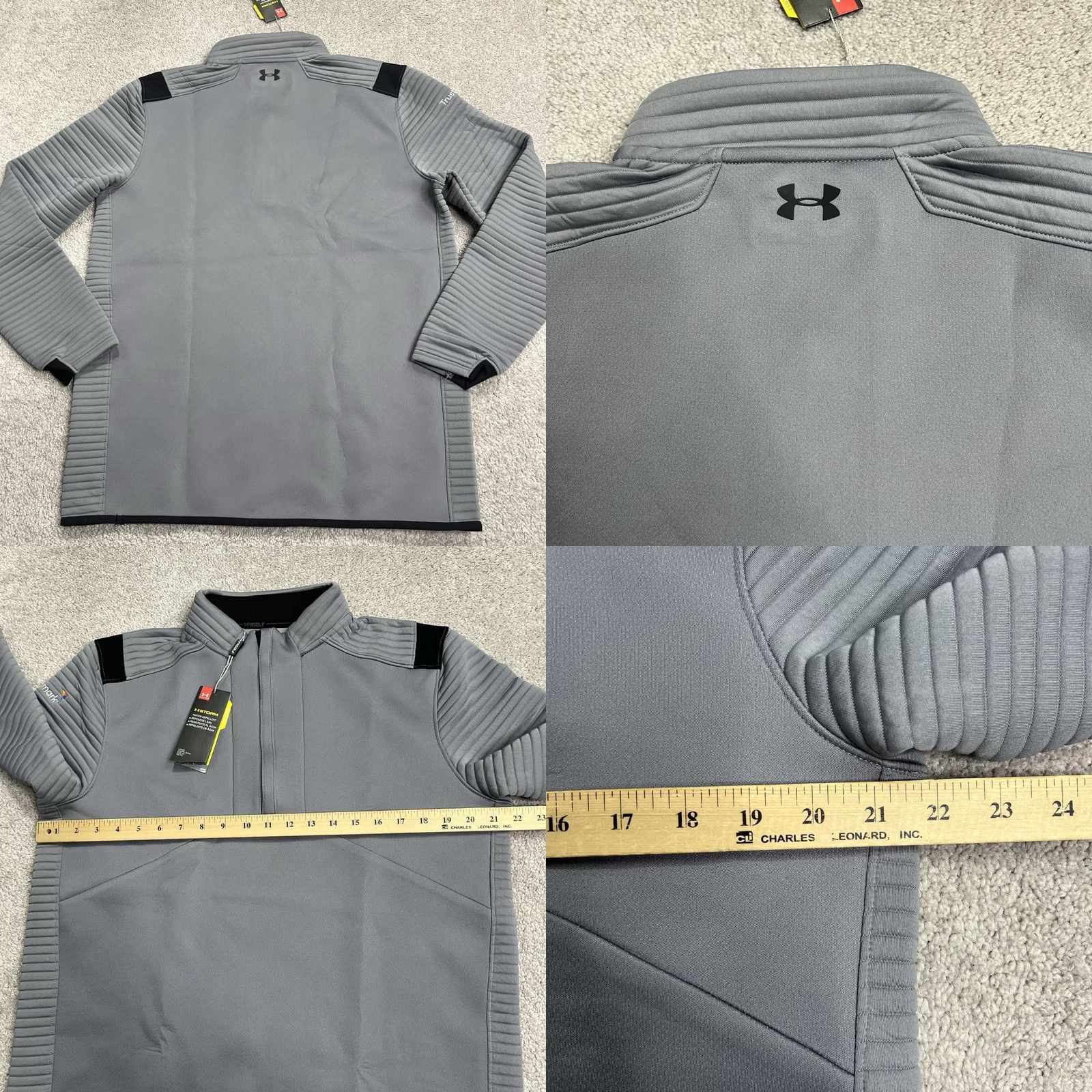 Under Armour Under Armour Jacket Mens L Gray 1/4 Zip Pullover Storm Golf Daytona Embroidered Size US L / EU 52-54 / 3 - 8 Thumbnail