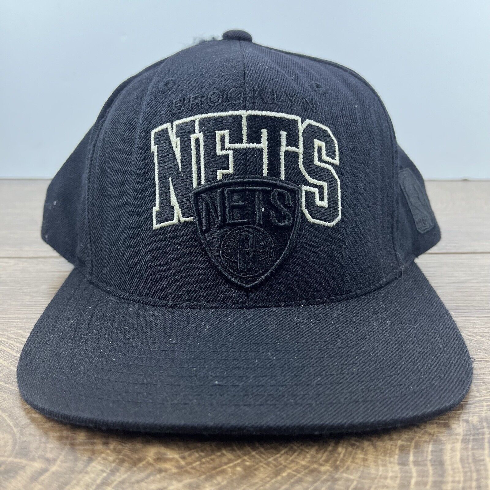 Mitchell & Ness Brooklyn Nets Snapback Hat Black Mitchell & Ness Adjustable Size ONE SIZE - 5 Thumbnail