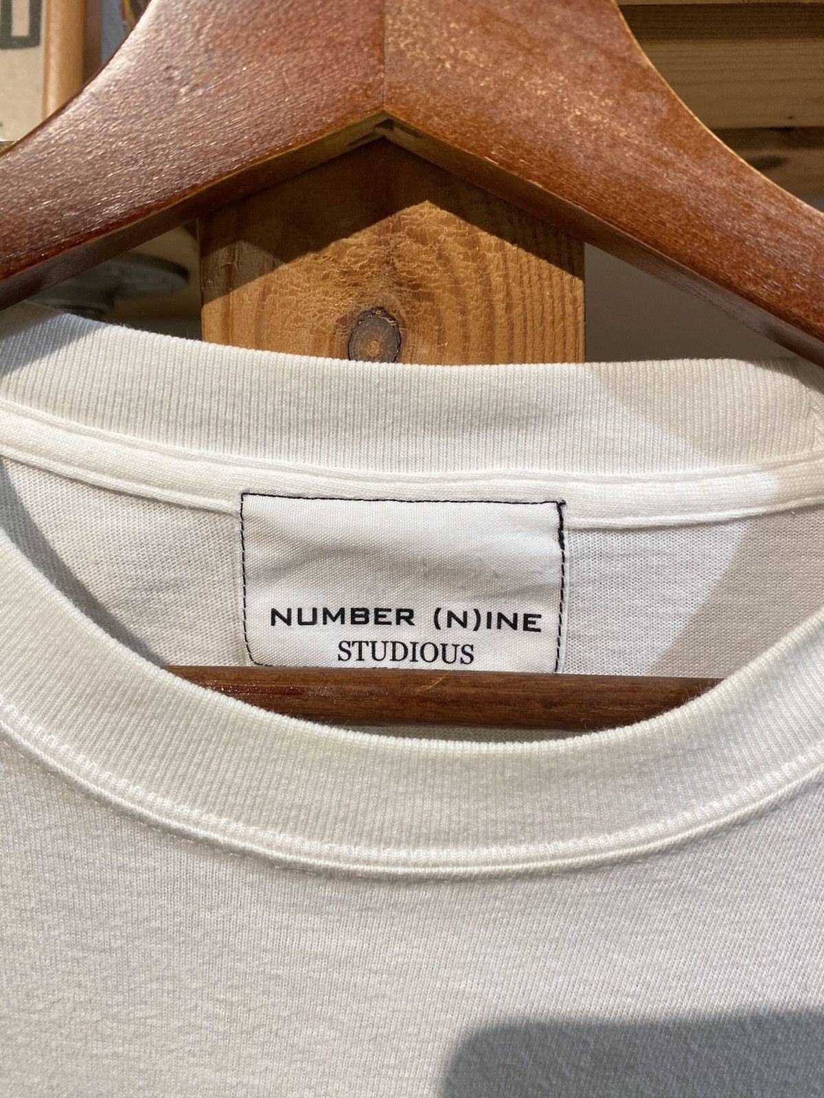 Japanese Brand Number (N)ine X Studious Ripoff Fender White Tee Size US S / EU 44-46 / 1 - 9 Thumbnail