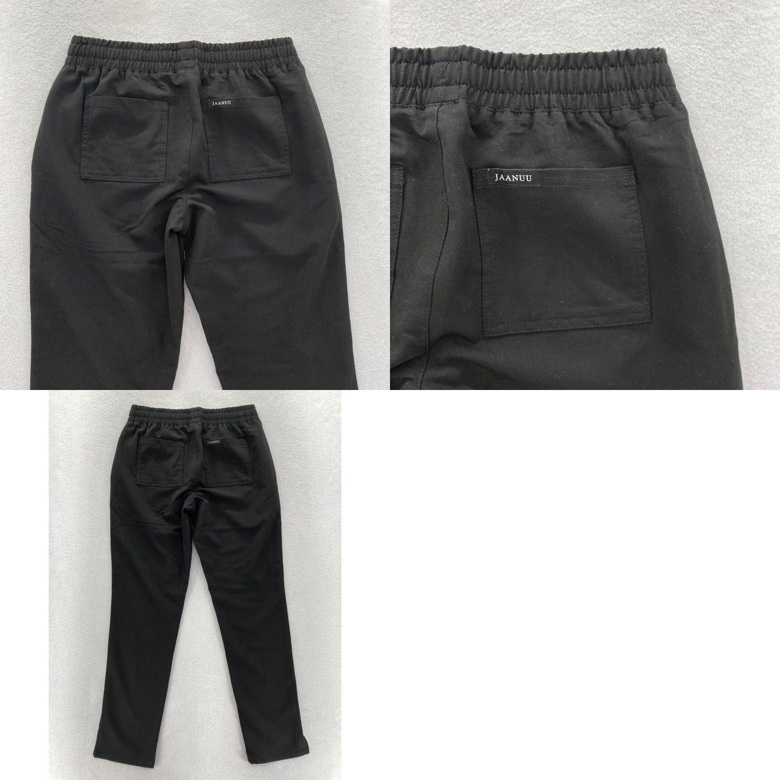 Essentials Jaanuu Essential Drawstring Scrub Pants Women's XS Black Stretch Split Ankle NWT Size 26" / US 2 / IT 38 - 9 Thumbnail