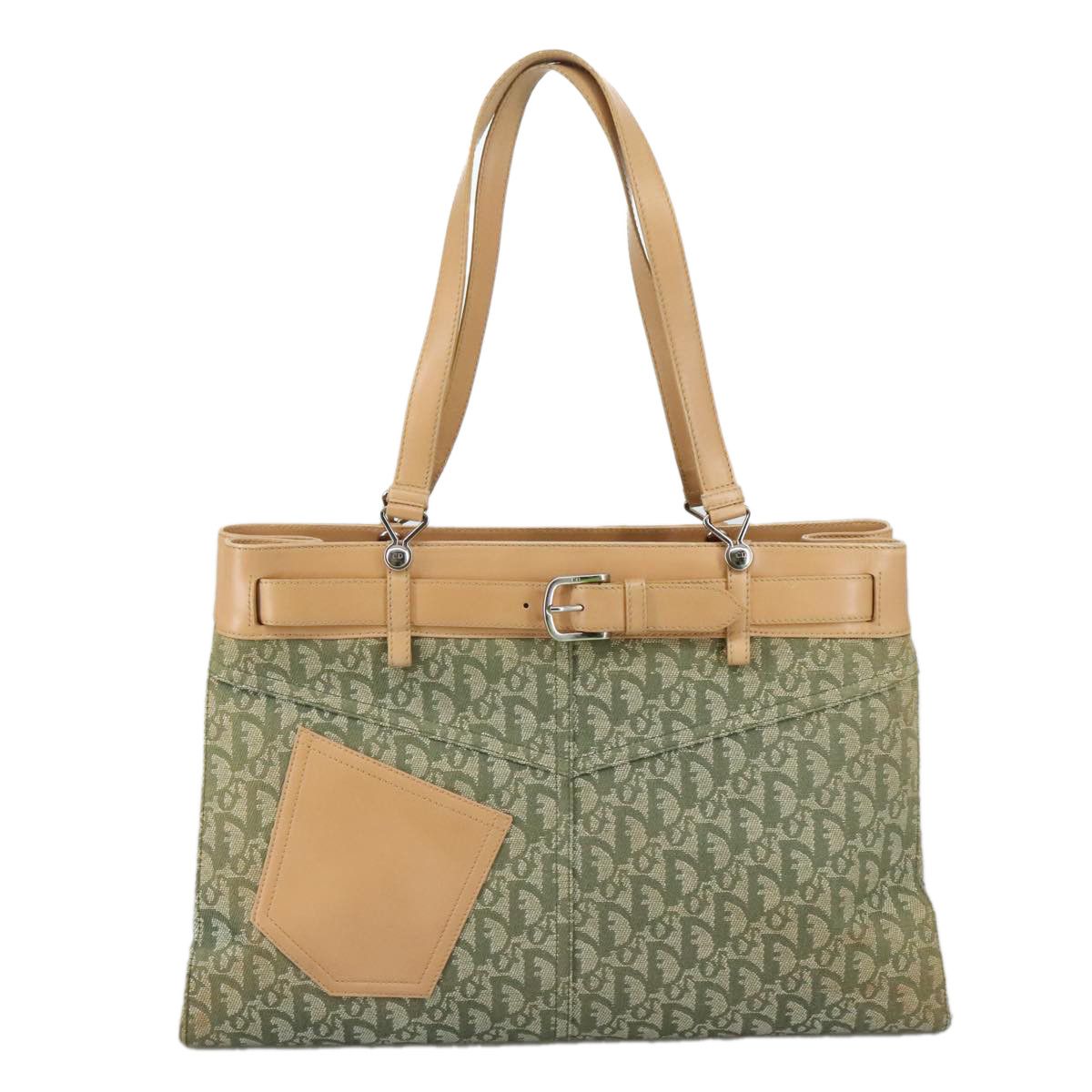 Dior Trotter Khaki Canvas Tote Bag (Pre-Owned) Size ONE SIZE - 1 Thumbnail