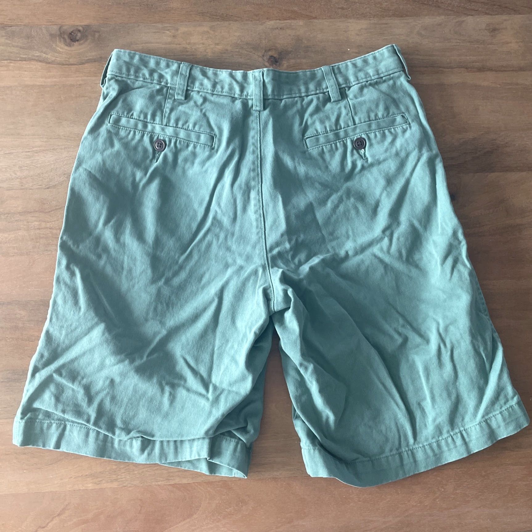 Lands' End Lands' End Cotton Twill Shorts Mens 30 Green Pleated Bermuda Casual Travel Workwear Chino Size US 30 / EU 46 - 2 Thumbnail
