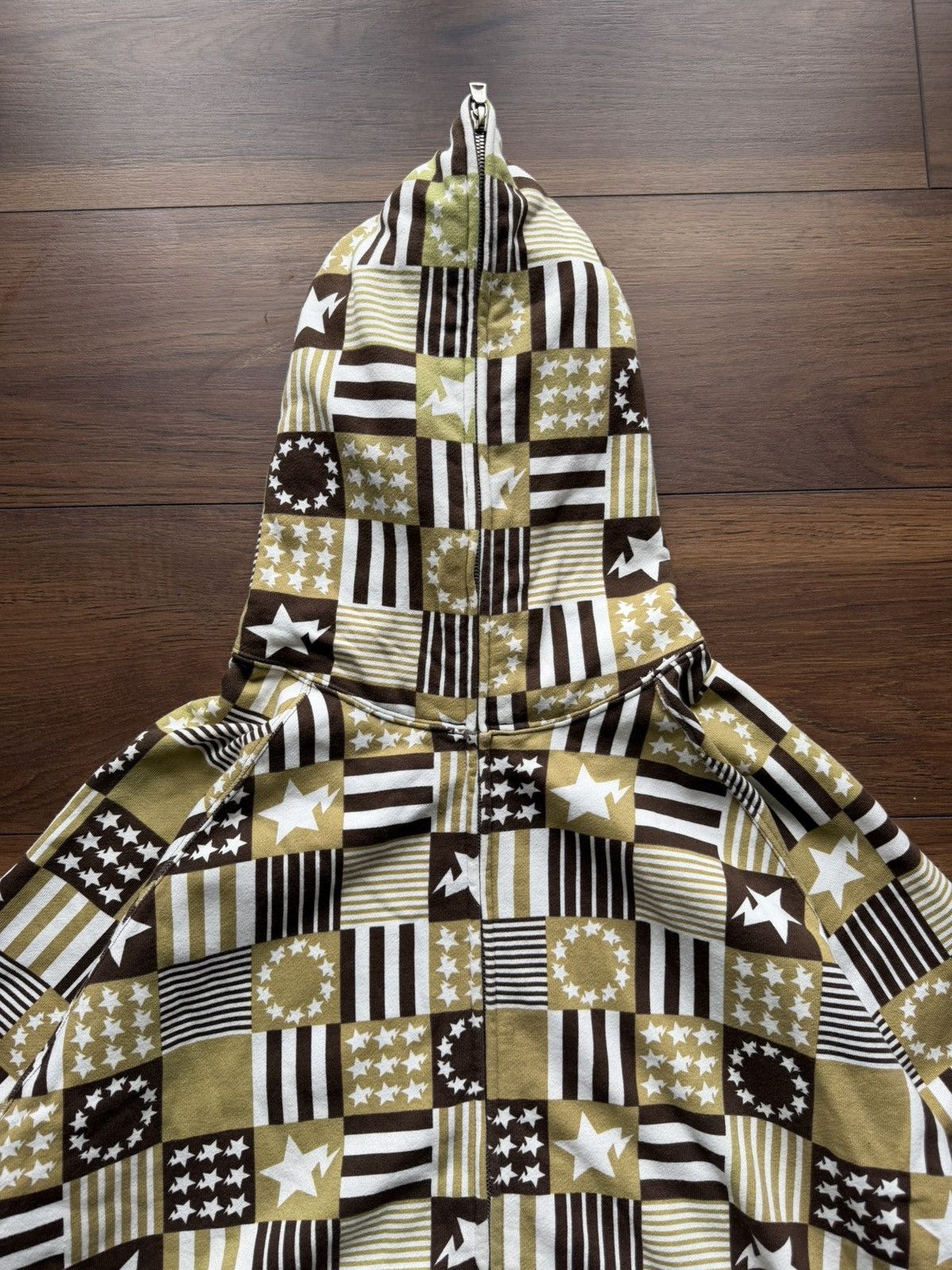 Bape Vintage Bathing Ape Patchwork Full Zip Up Hoodie Sweatshirt Size US L / EU 52-54 / 3 - 2 Thumbnail