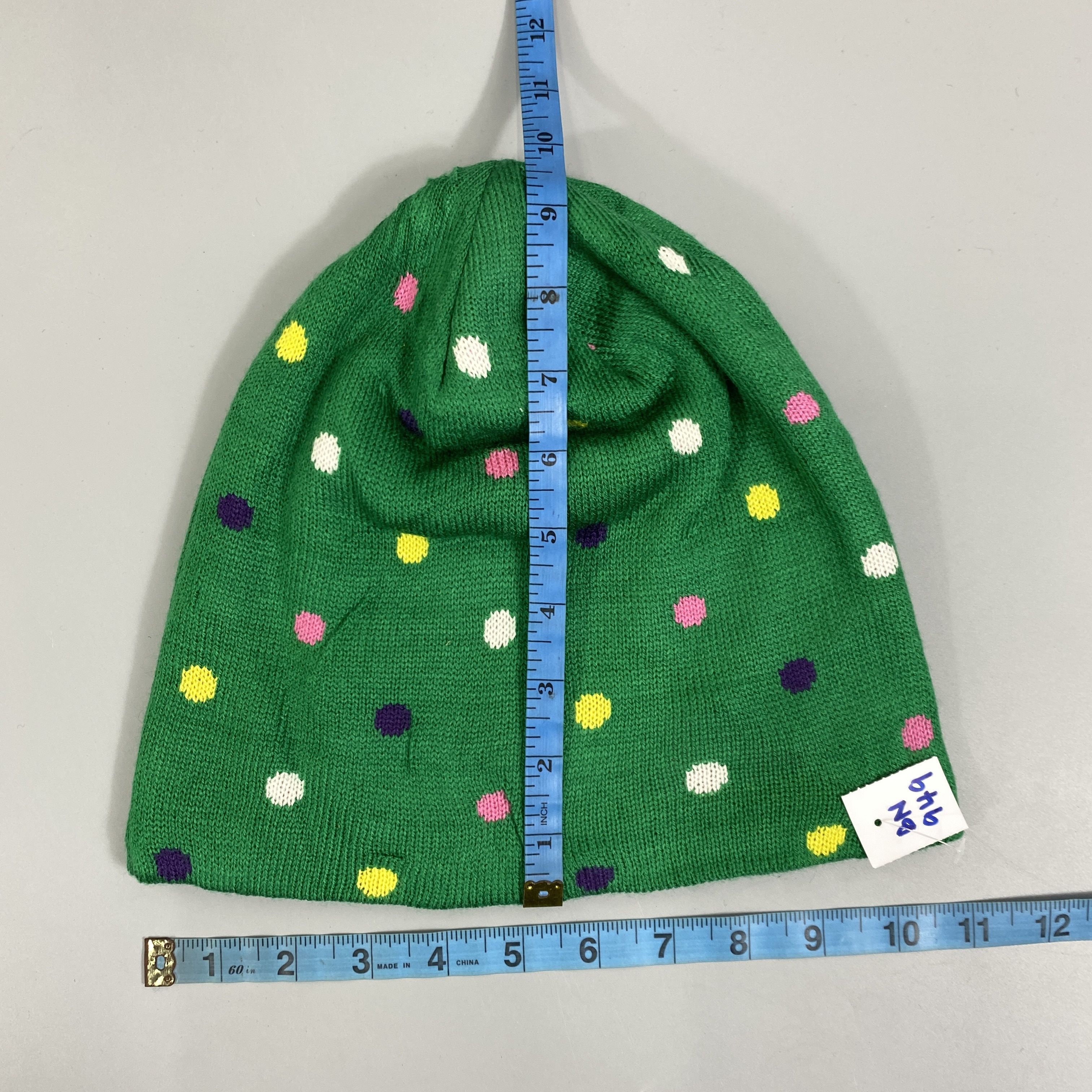 Japanese Brand Slouchy Snow Cap Beanie With Multicolor Dots -BN949 Size ONE SIZE - 6 Thumbnail