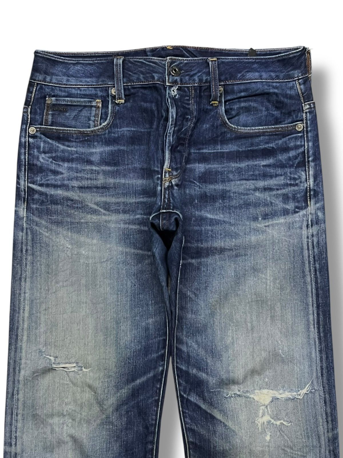 G-Star Vintage G-Star Raw - Faded Wash, Distressed Denim Size US 31 - 4 Thumbnail