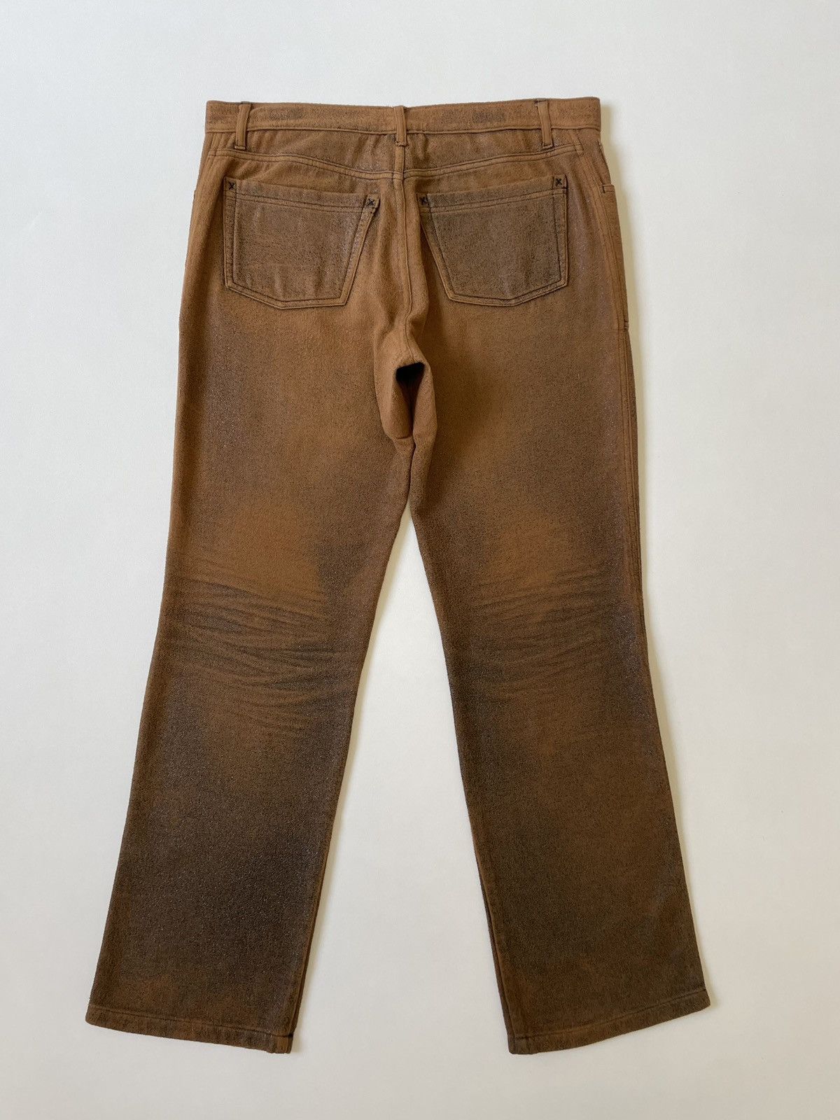 Maison Margiela Early 2000s Cracked Leather Effect Utility Trousers Size US 34 / EU 50 - 16 Thumbnail