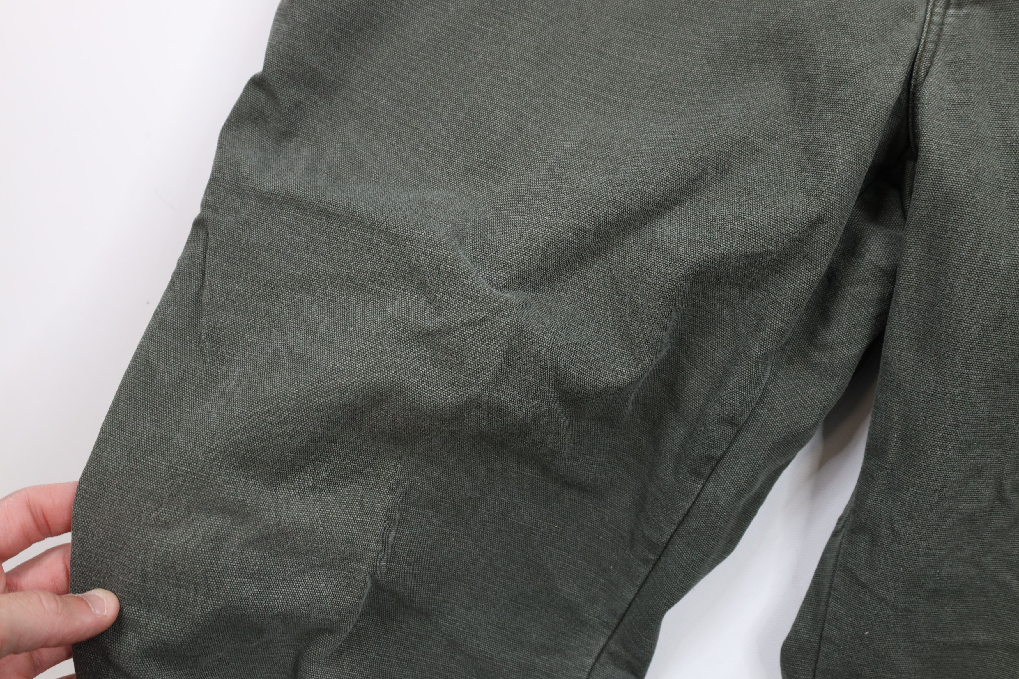 L.L. Bean × Vintage Vintage 90s LL Bean Flannel Lined Canvas Pants Green USA Size US 36 / EU 52 - 5 Thumbnail