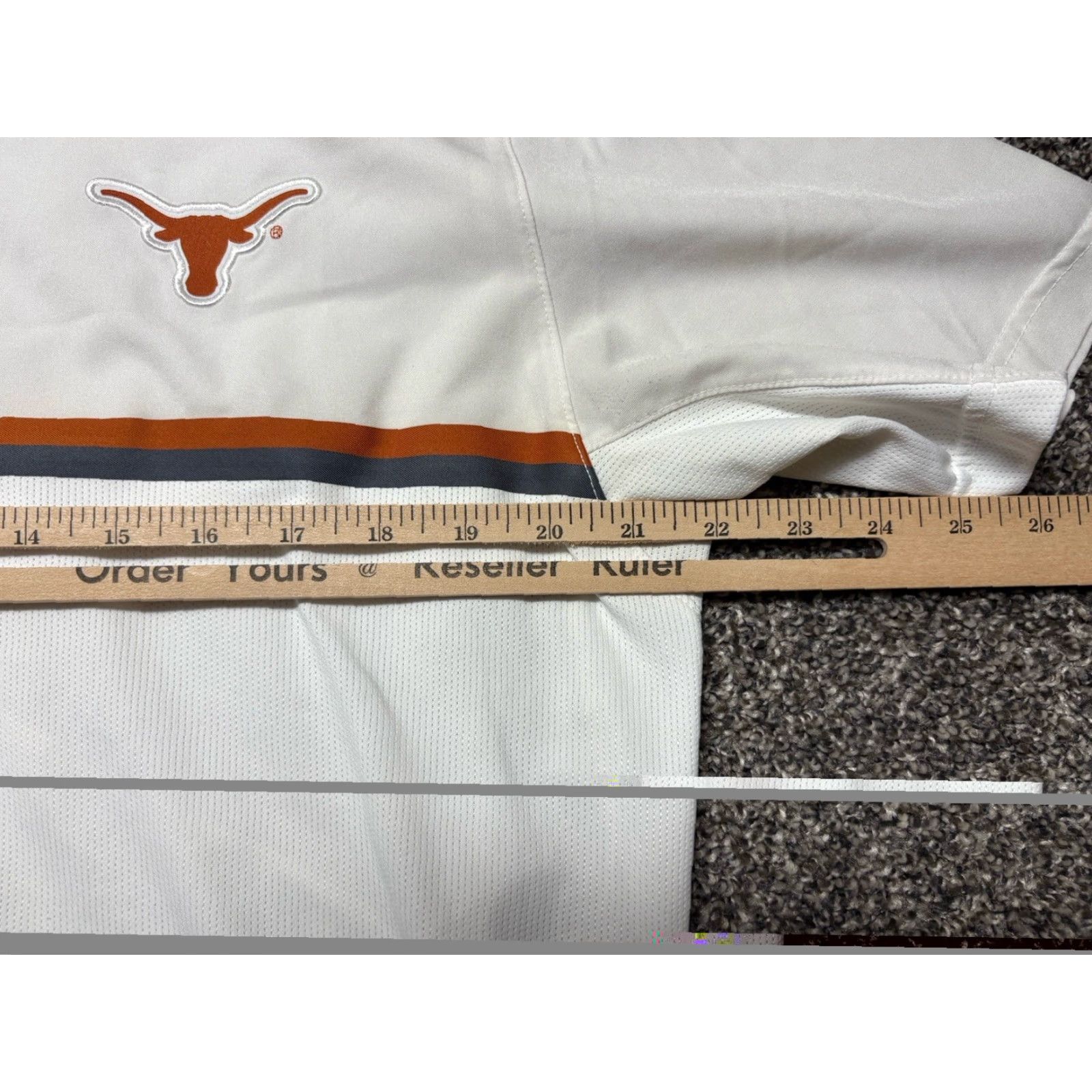 Nike Nike Polo Shirt Mens Large White Striped Dri-Fit Texas Longhorns Size US L / EU 52-54 / 3 - 4 Thumbnail