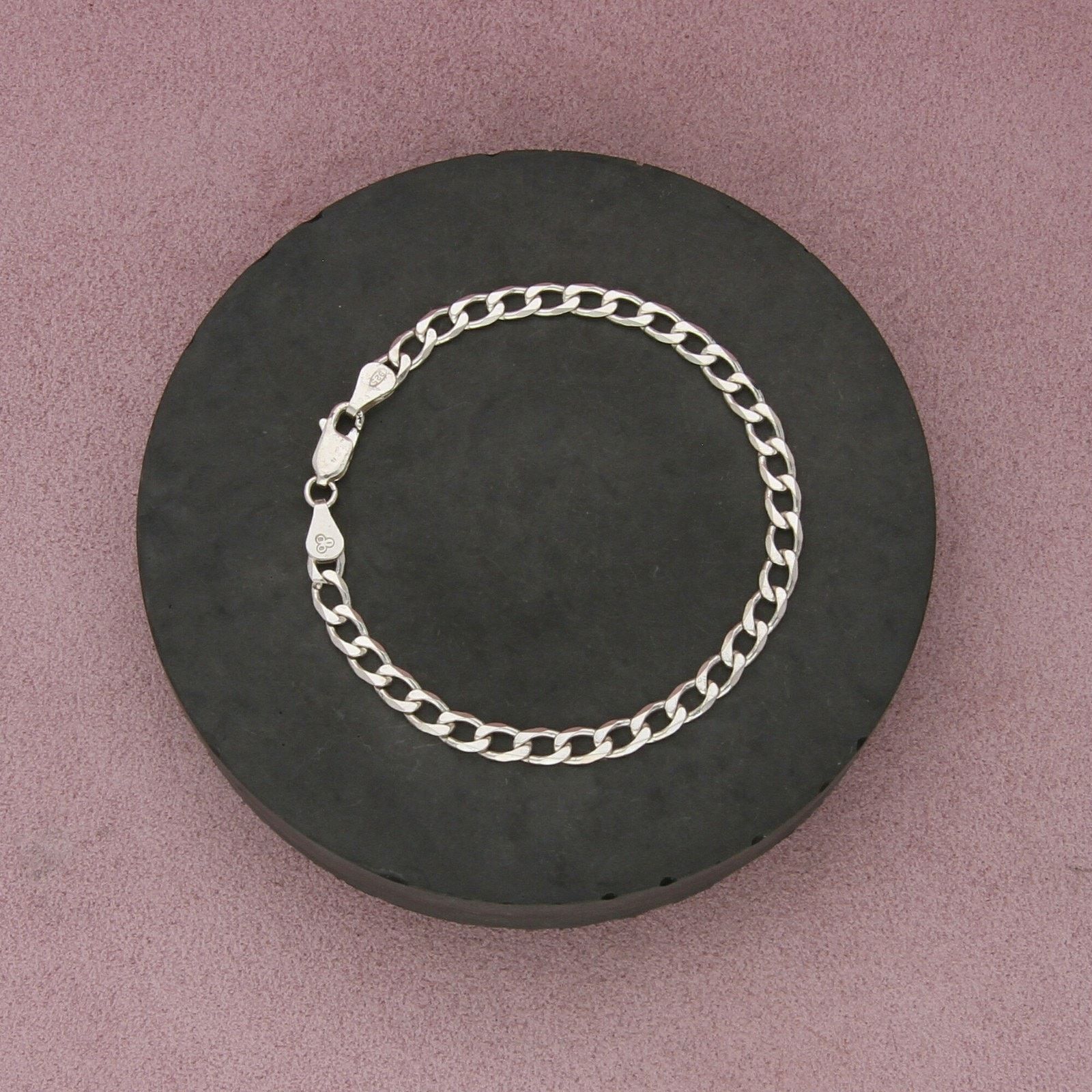 Sterling Silver sterling silver 5mm curb link chain bracelet size 7in Size ONE SIZE - 1 Thumbnail