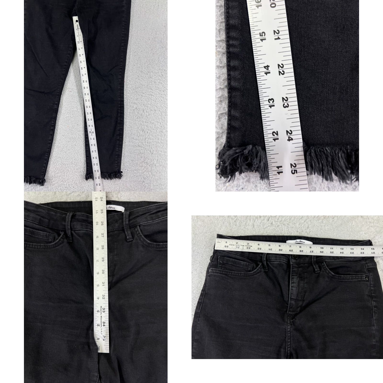 Nine West Nine West Jeans Womens 30 Black High Rise Skinny 28x25 Denim Stretch 5-Pocket Designer Vintage No Size 30" / US 8 / IT 44 - 8 Thumbnail
