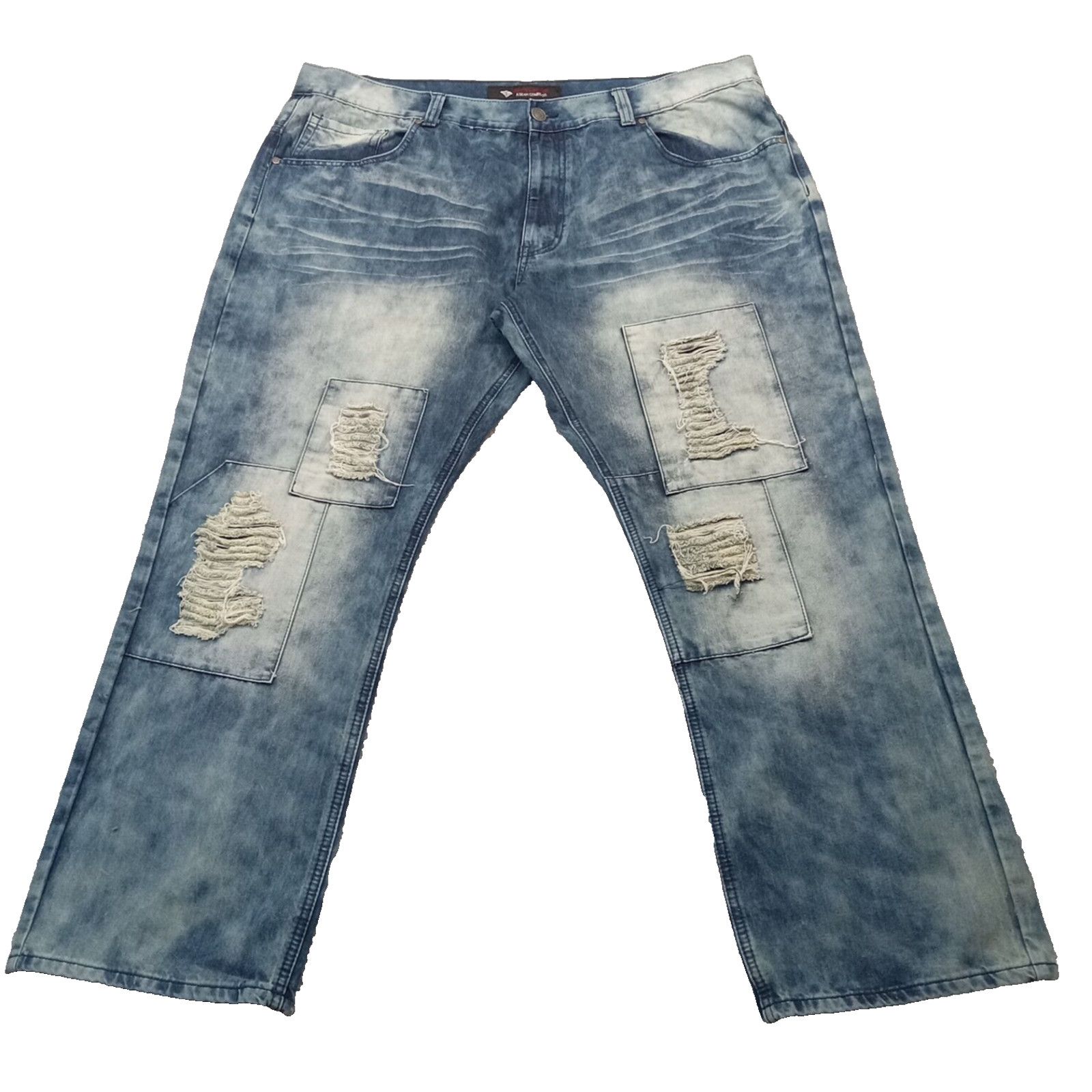 Enyce Enyce Jeans 38 X 32 Baggy Y2K Blue Destroyed Grunge Denim Size US 38 / EU 54 - 1 Thumbnail