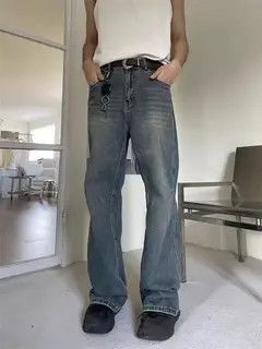 Japanese Brand VIBE Vintage washed loose fit straight leg jeans Size US 32 / EU 48 - 7 Thumbnail