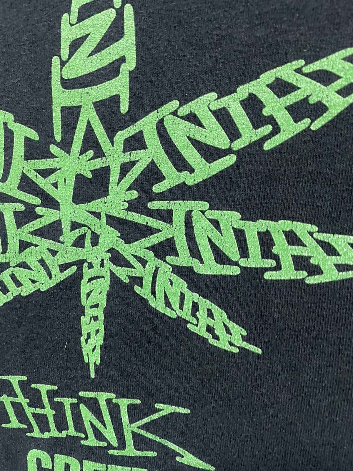 Think Skateboards × Vintage Vintage Think Green Skateboard Logo T Shirt Streetwear Y2K Size US L / EU 52-54 / 3 - 4 Thumbnail
