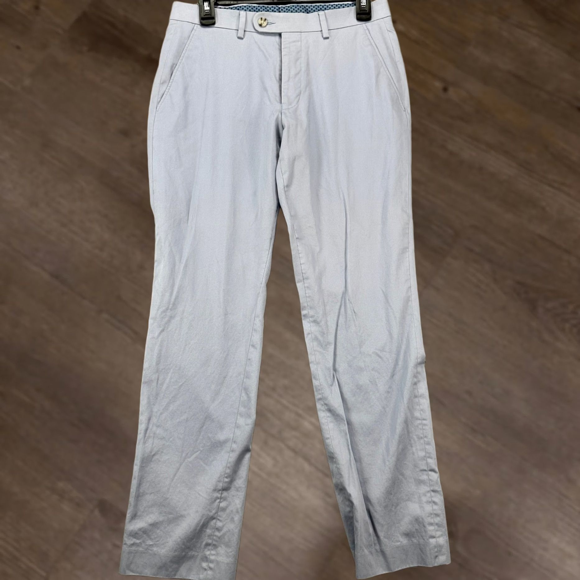 Vintage Penguin Dress Pants 30X30 Light Blue Straight Leg Flat Front Pockets Cotton Men Size US 30 / EU 46 - 1 Thumbnail
