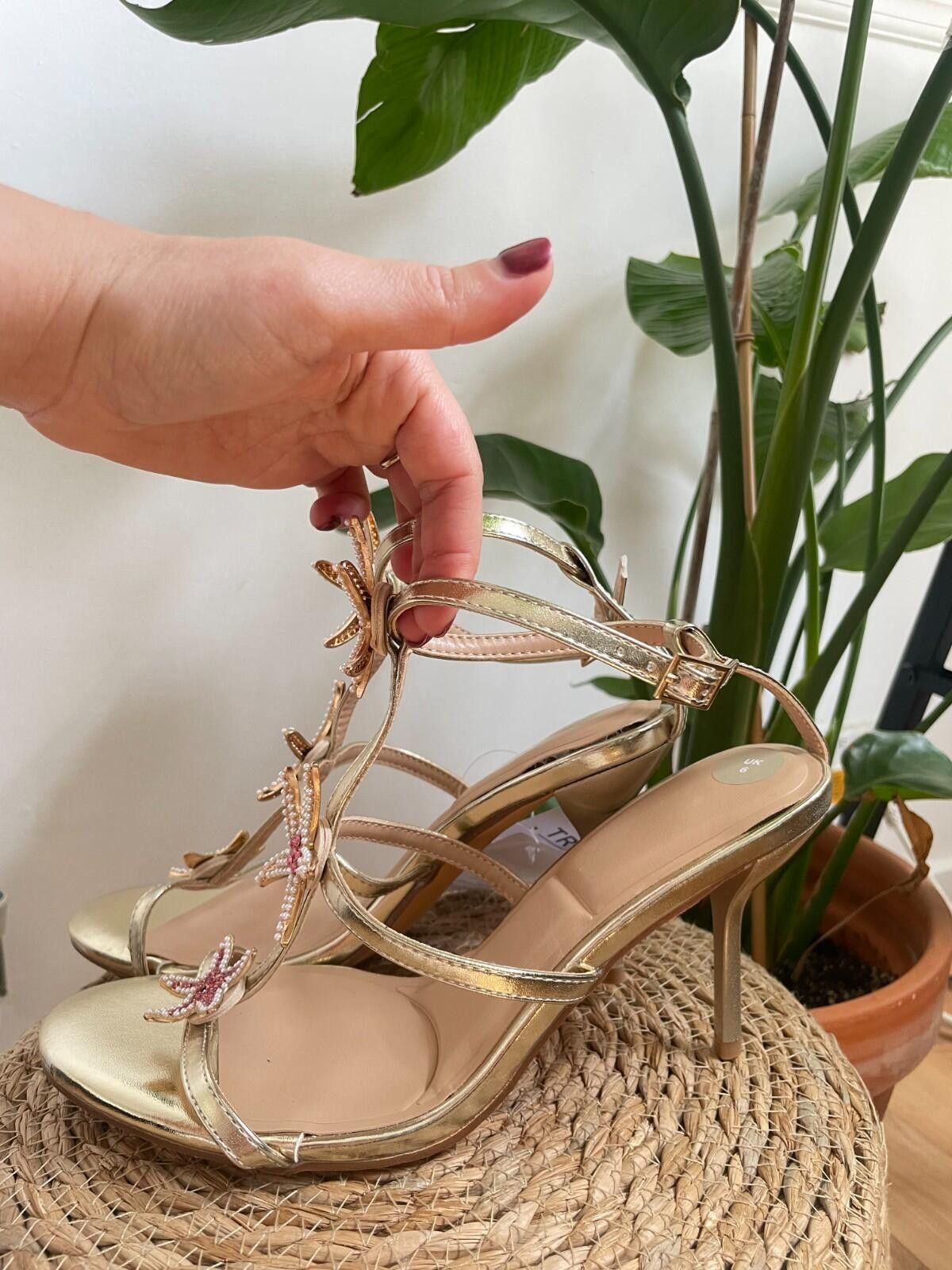 Other Truffle Gold Starfish Pearl Rhinestone Heel UK 6 Brand New Size US 8 / IT 38 - 3 Thumbnail