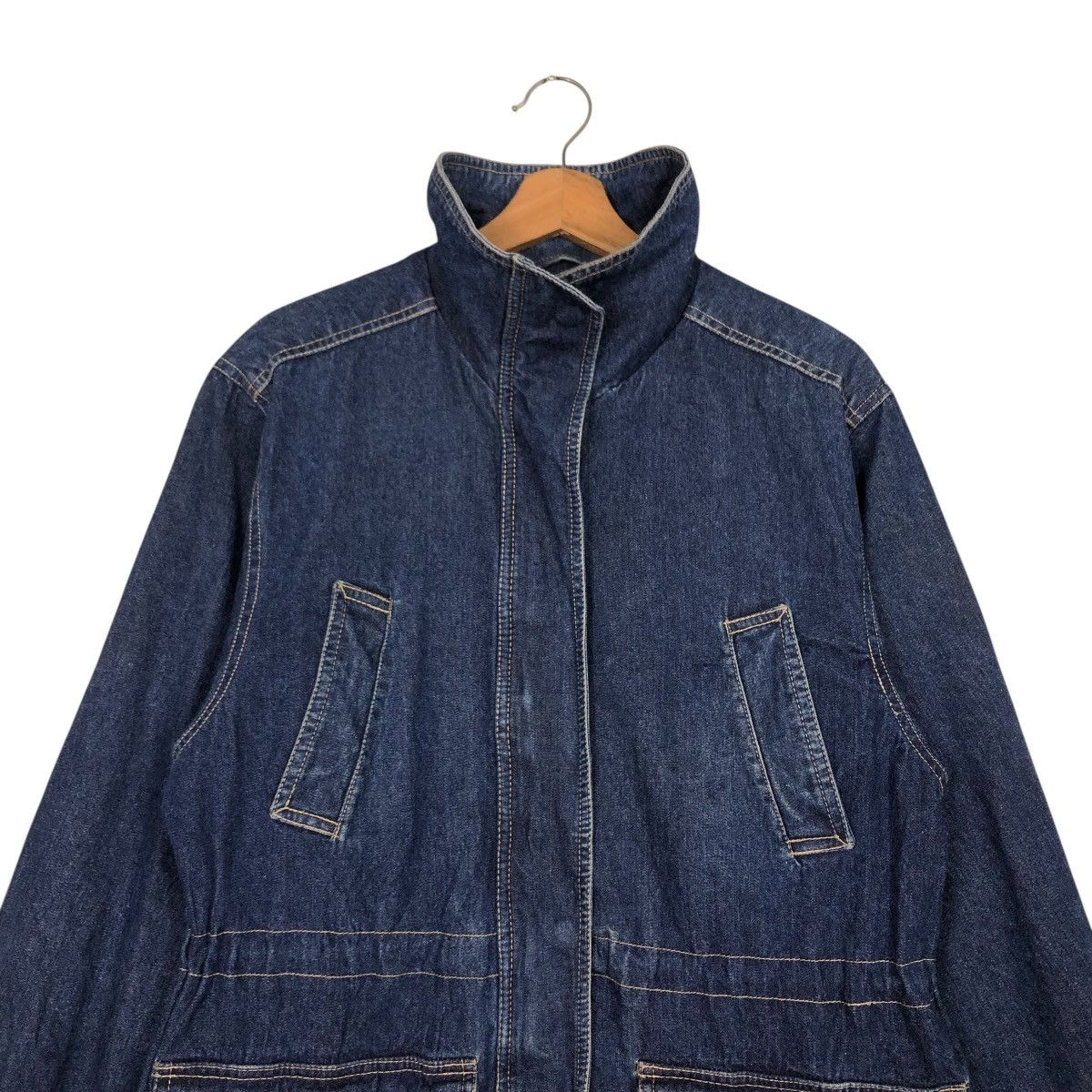 Japanese Brand 🔥VINTAGE BIKER DENIM JACKET BLANKET PACIFIC ISSEY MIYAKE Size US S / EU 44-46 / 1 - 6 Thumbnail