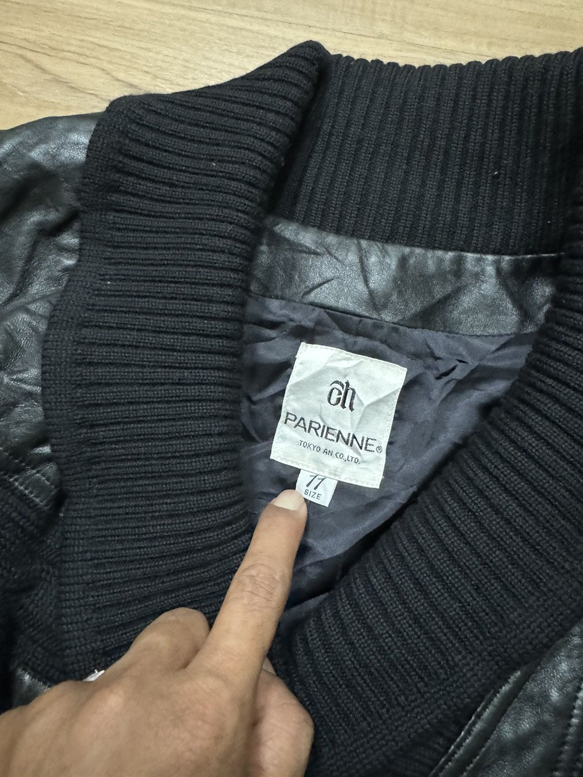 Issey Miyake VINTAGE PARIENNE KNIT LEATHER JACKET Size L / US 10 / IT 46 - 2 Thumbnail