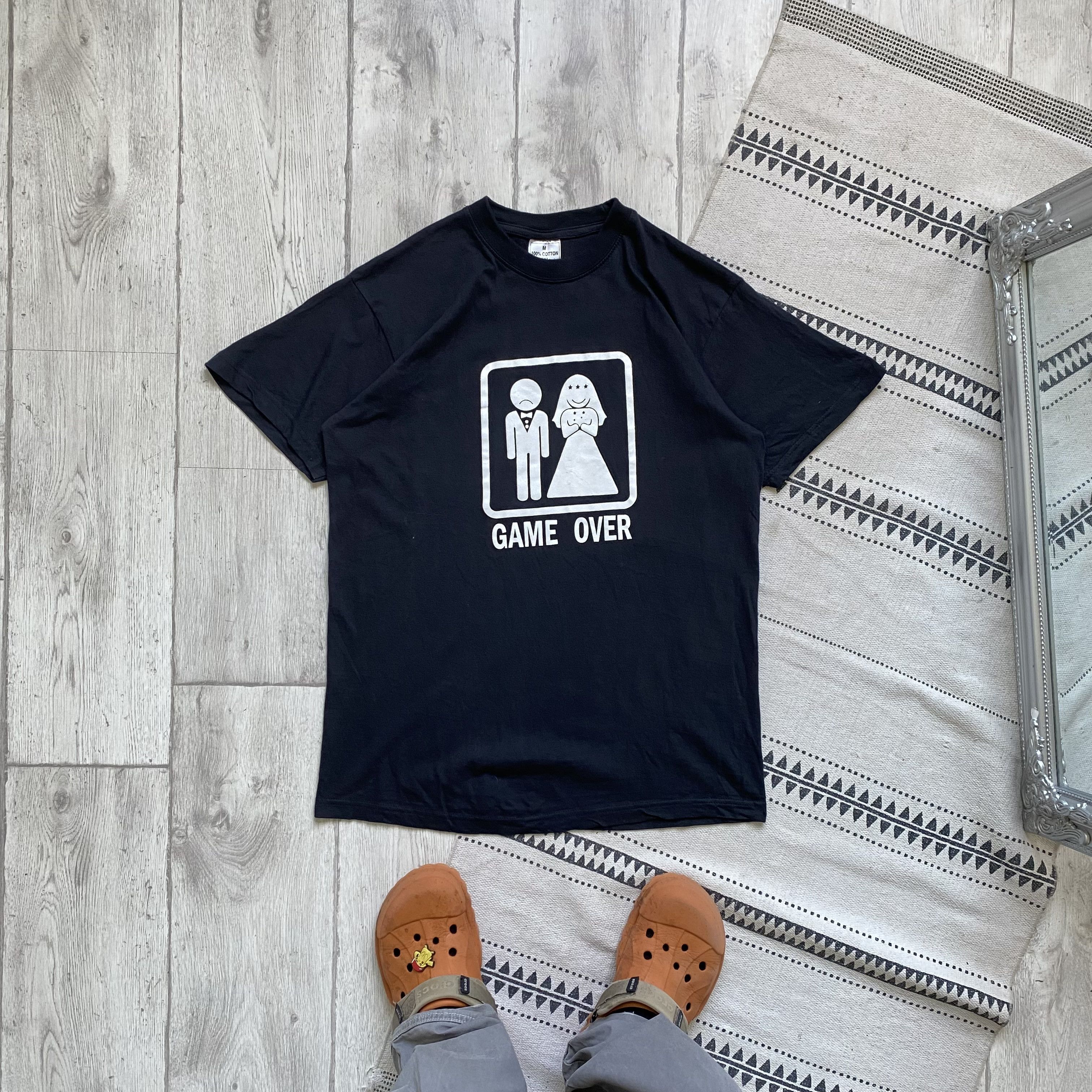 Band Tees Vintage 90s Humor Tee Game Over Y2K Size US M / EU 48-50 / 2 - 1 Thumbnail