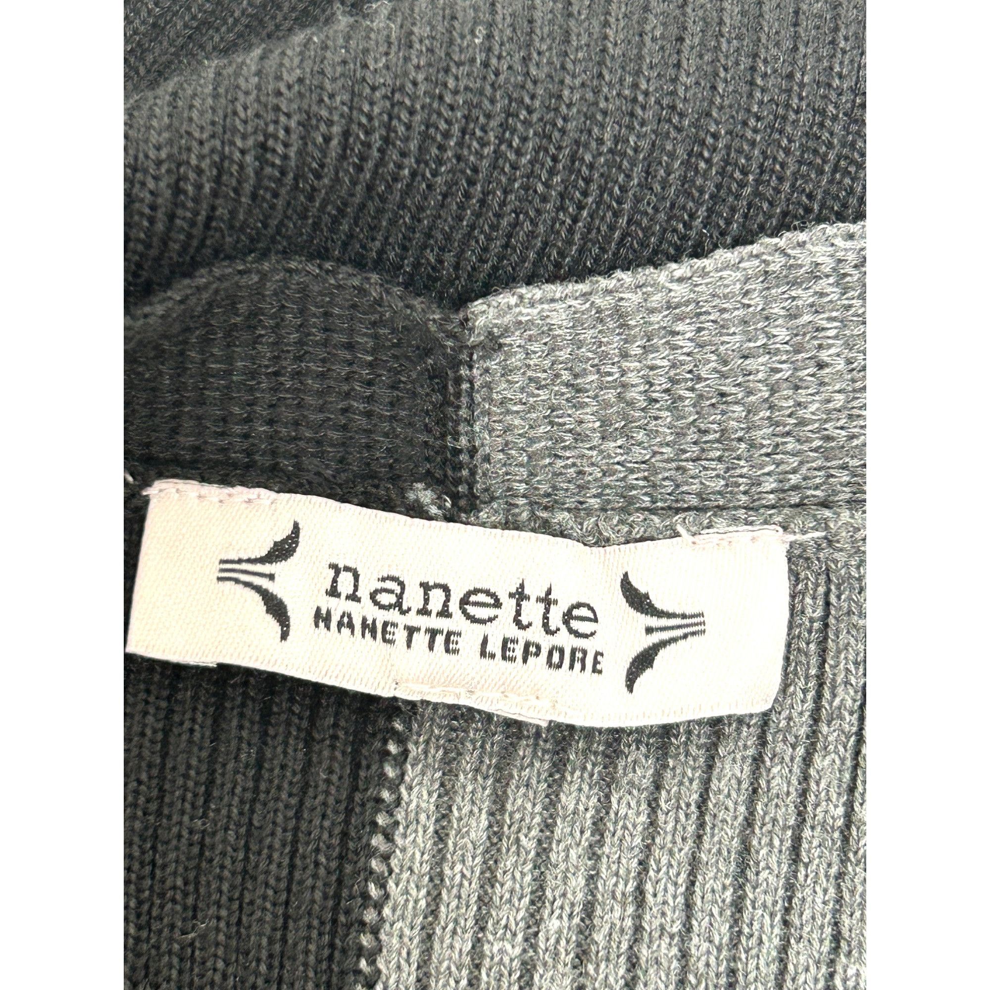 Nanette Lepore Nanette Lepore Sweater Dress S Black Grey Midi Ribbed Long S Size S / US 4 / IT 40 - 8 Thumbnail