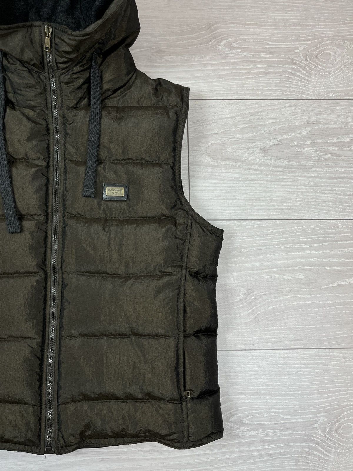 Dolce & Gabbana Dolce&Gabbana Brown Nylon Hooded Puffer Down Vest Jacket Size US M / EU 48-50 / 2 - 3 Thumbnail