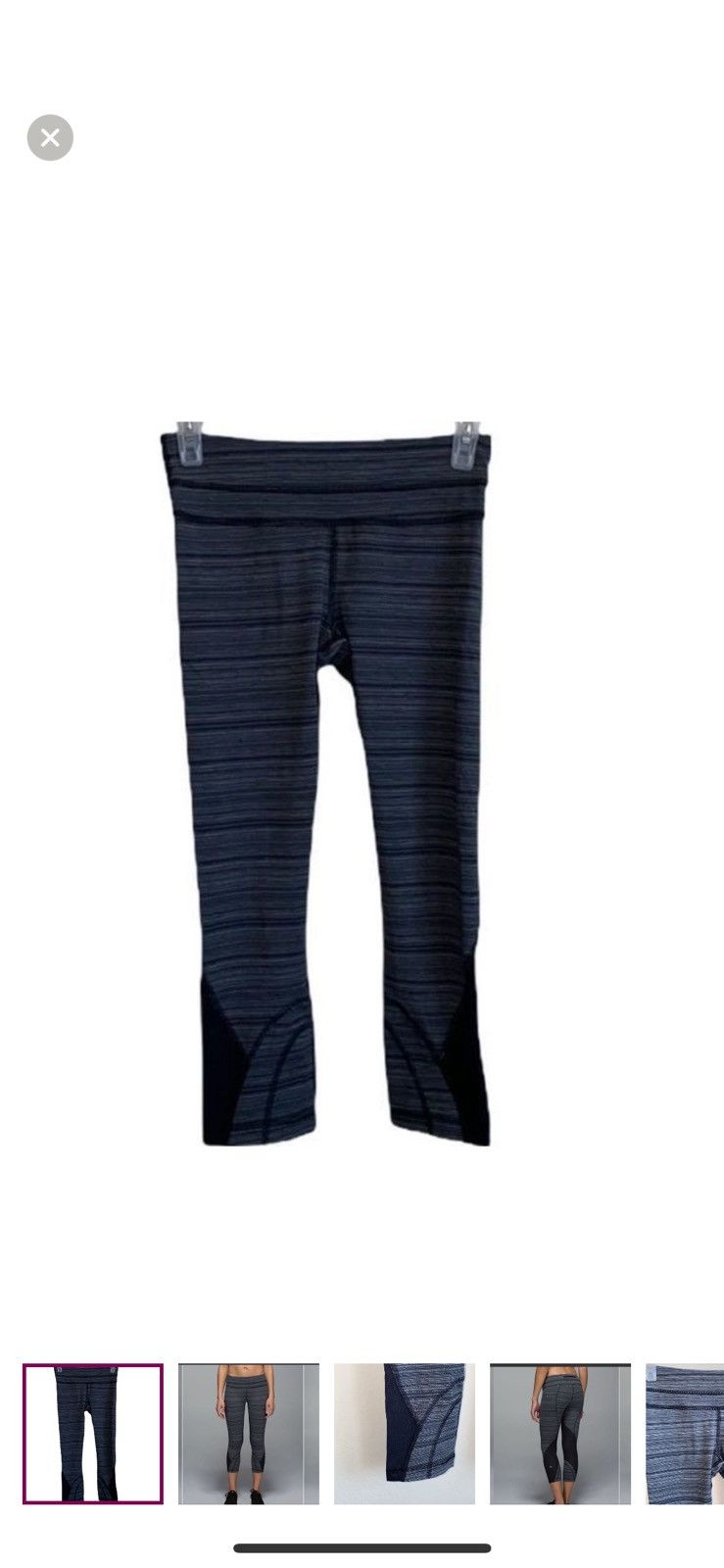 Lululemon Lululemon run inspire crop II Leggings with mesh size 4 Size 27" / US 4 / IT 40 - 1 Thumbnail