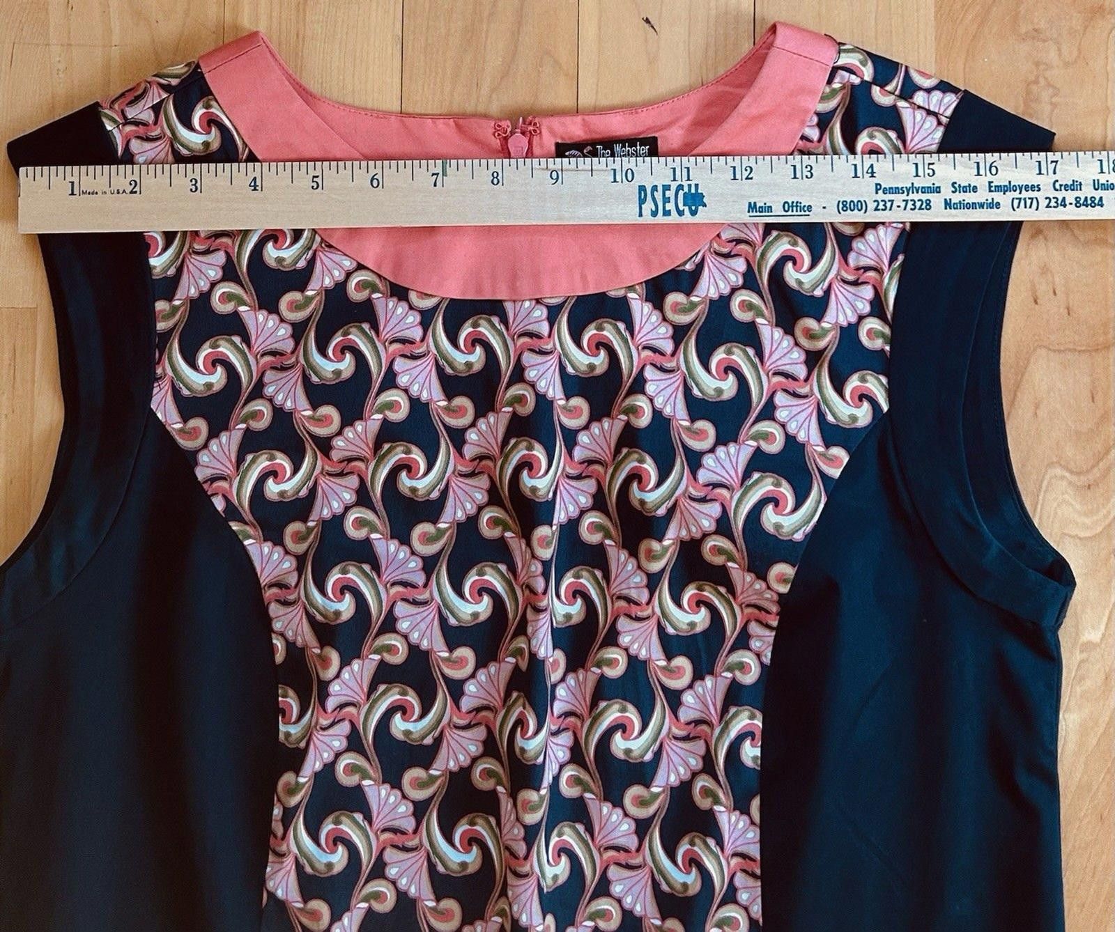 Other The Webster Miami Sz 10 Sleeveless Shift Dress Navy Size L / US 10 / IT 46 - 6 Thumbnail