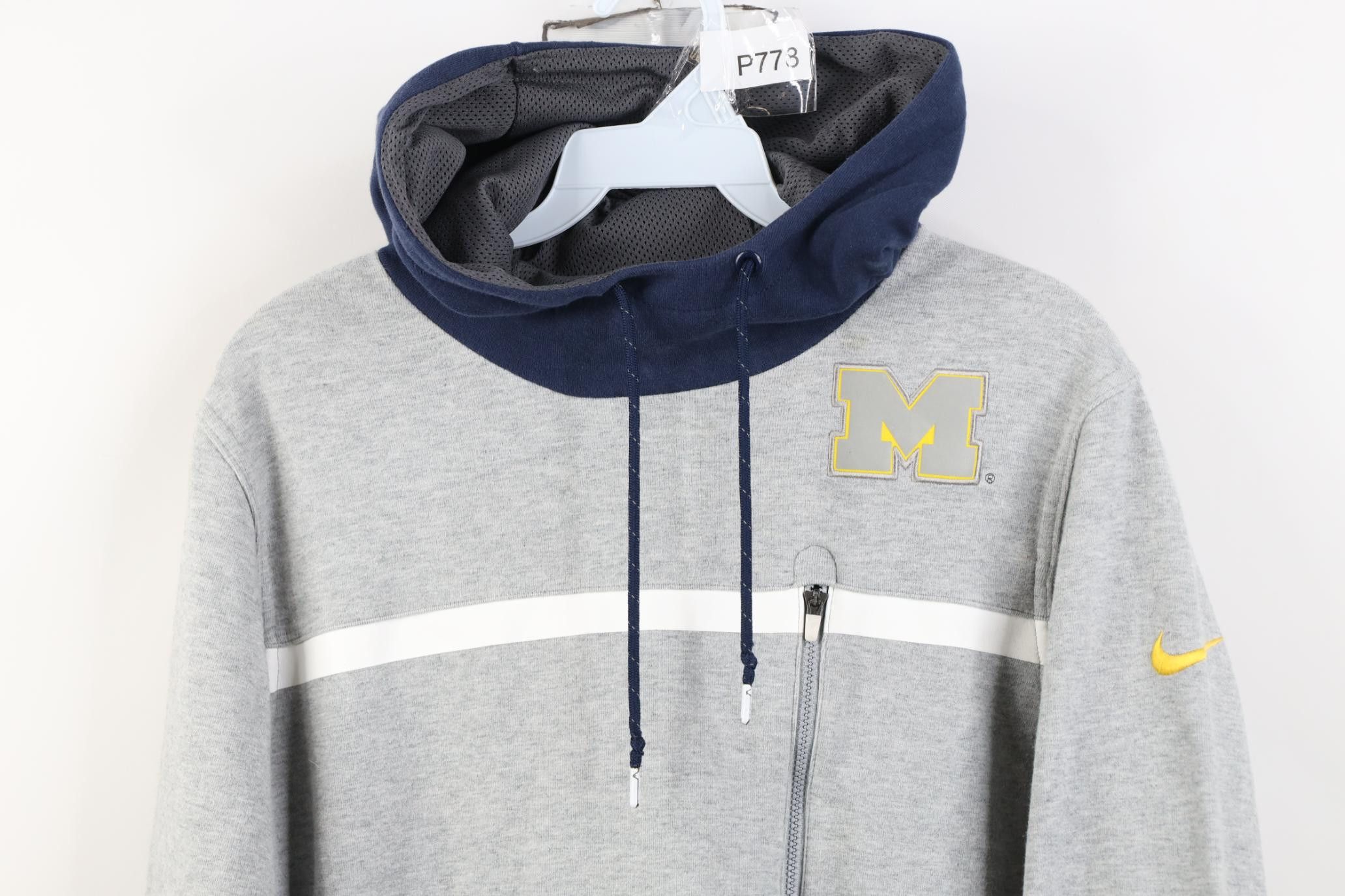 Nike Nike Block M University of Michigan Hoodie Sweatshirt Gray Size US S / EU 44-46 / 1 - 2 Thumbnail