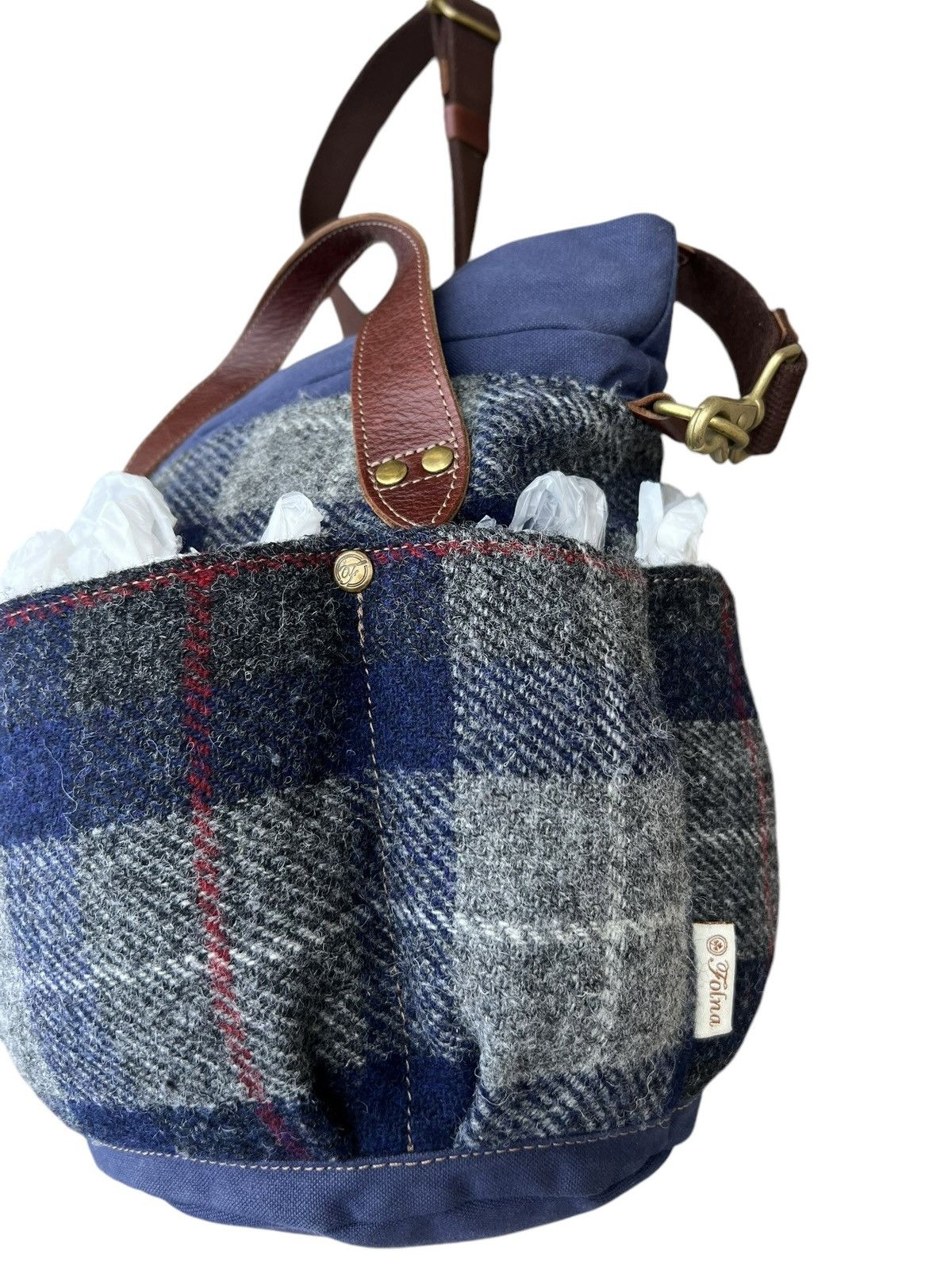 Harris Tweed Folna Japan X Harris Tweed Multi Pocket 2 Way Bag Size ONE SIZE - 10 Thumbnail