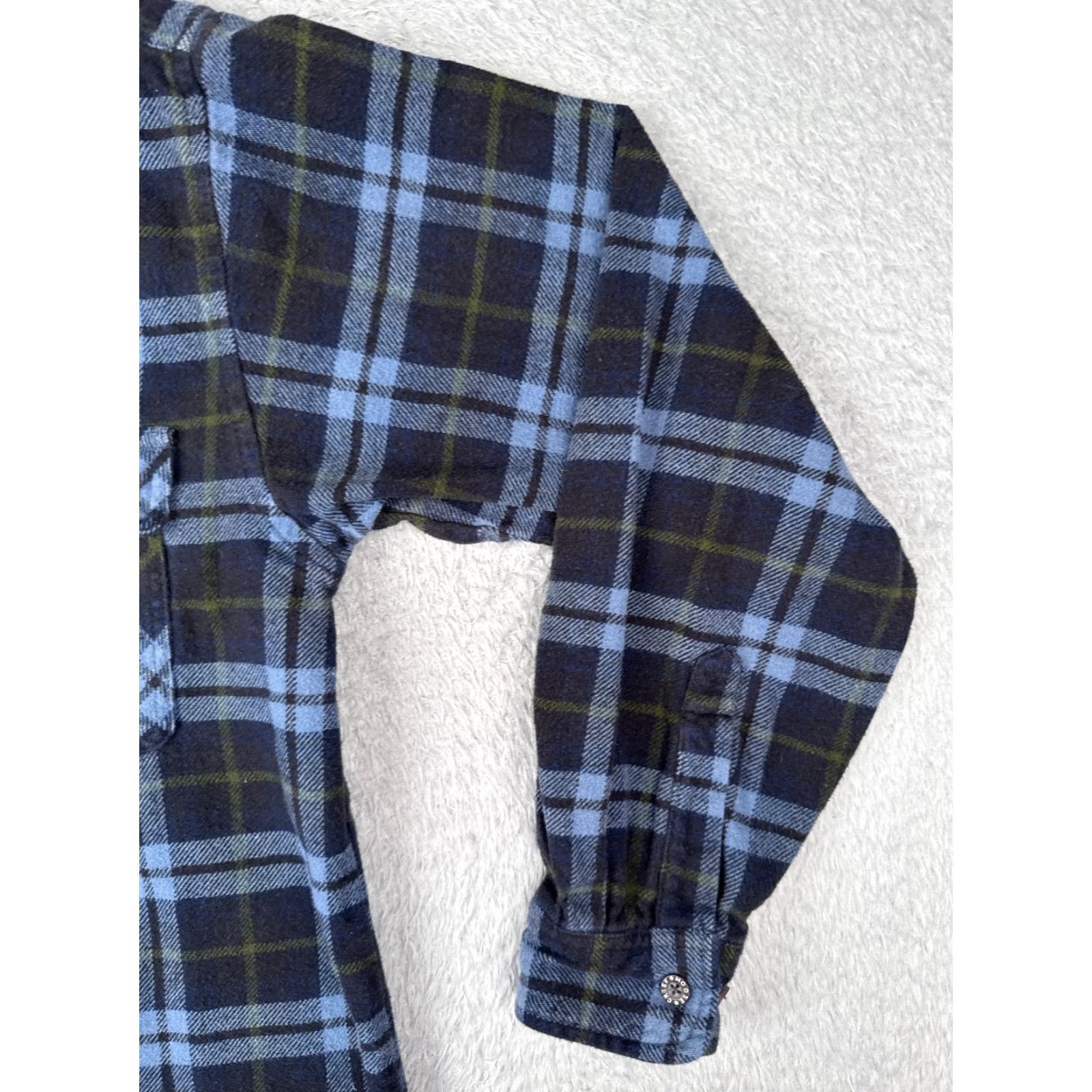 Vintage Moose Creek Shirt Men LT Blue Green Flannel Plaid Button Up 100% Cotton Casual Workwear Pocketed Vintage No Size US L / EU 52-54 / 3 - 2 Thumbnail