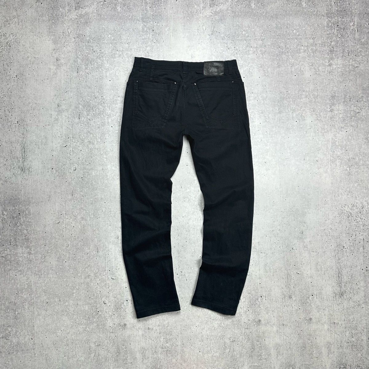 Versace Collection Men's Pleated Black Stretch Casual Pants