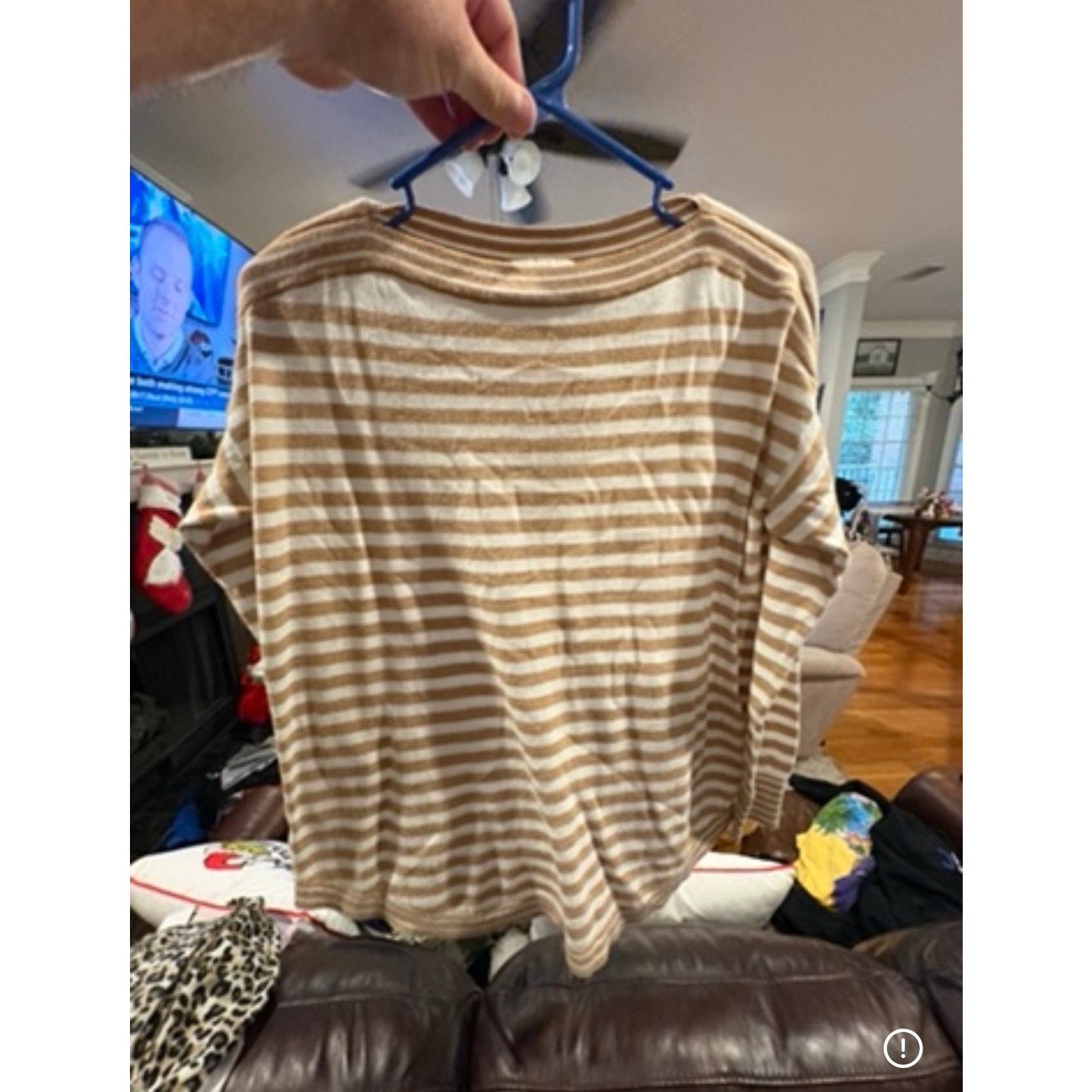 Loft LOFT Outlet Women’s Striped Sweater Size Small Tan Cream Size S / US 4 / IT 40 - 2 Thumbnail
