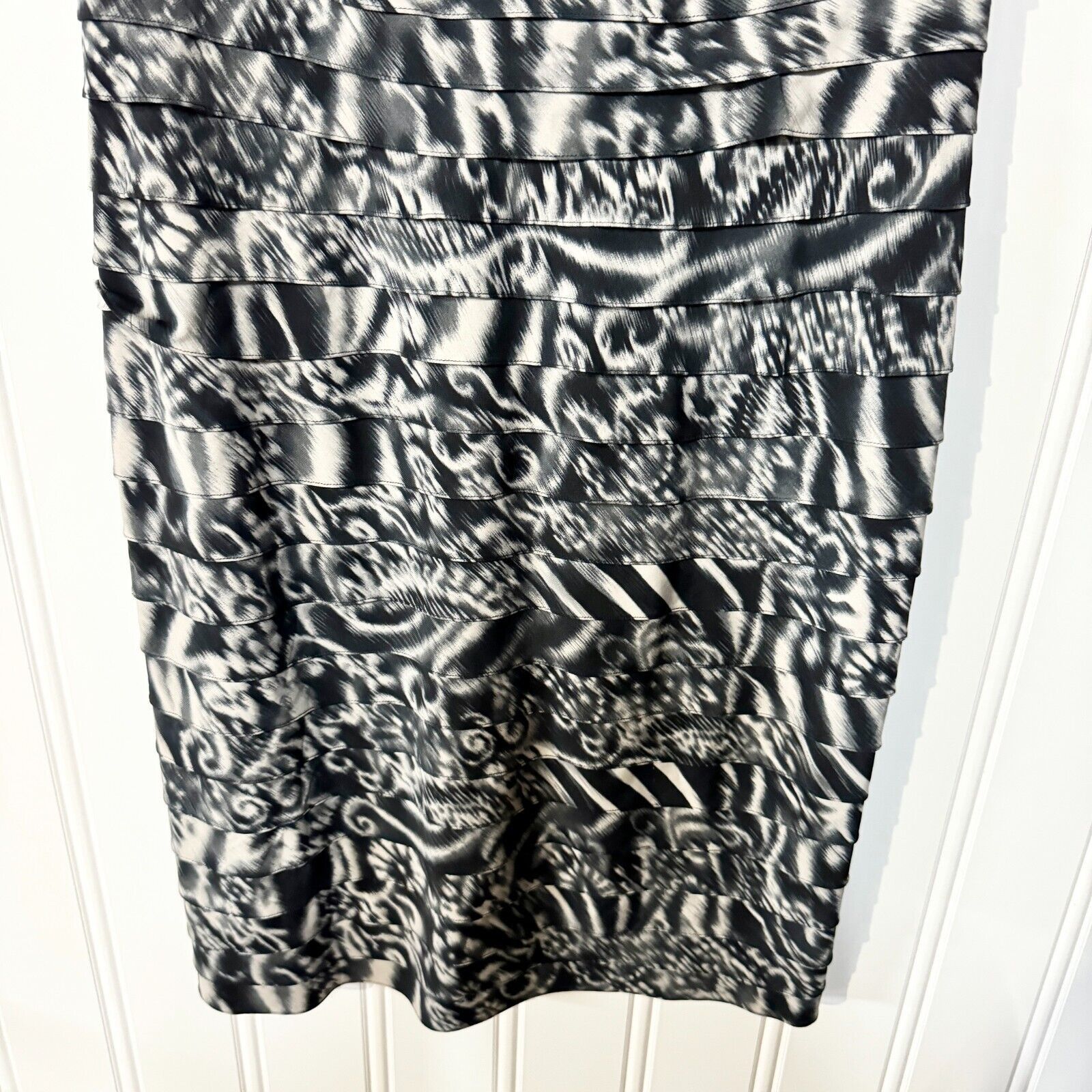 Adrianna Papell ADRIANNA PAPELL Dress 14 Mini Abstract Pleated Ruffled Layer Size XL / US 12-14 / IT 48-50 - 3 Thumbnail