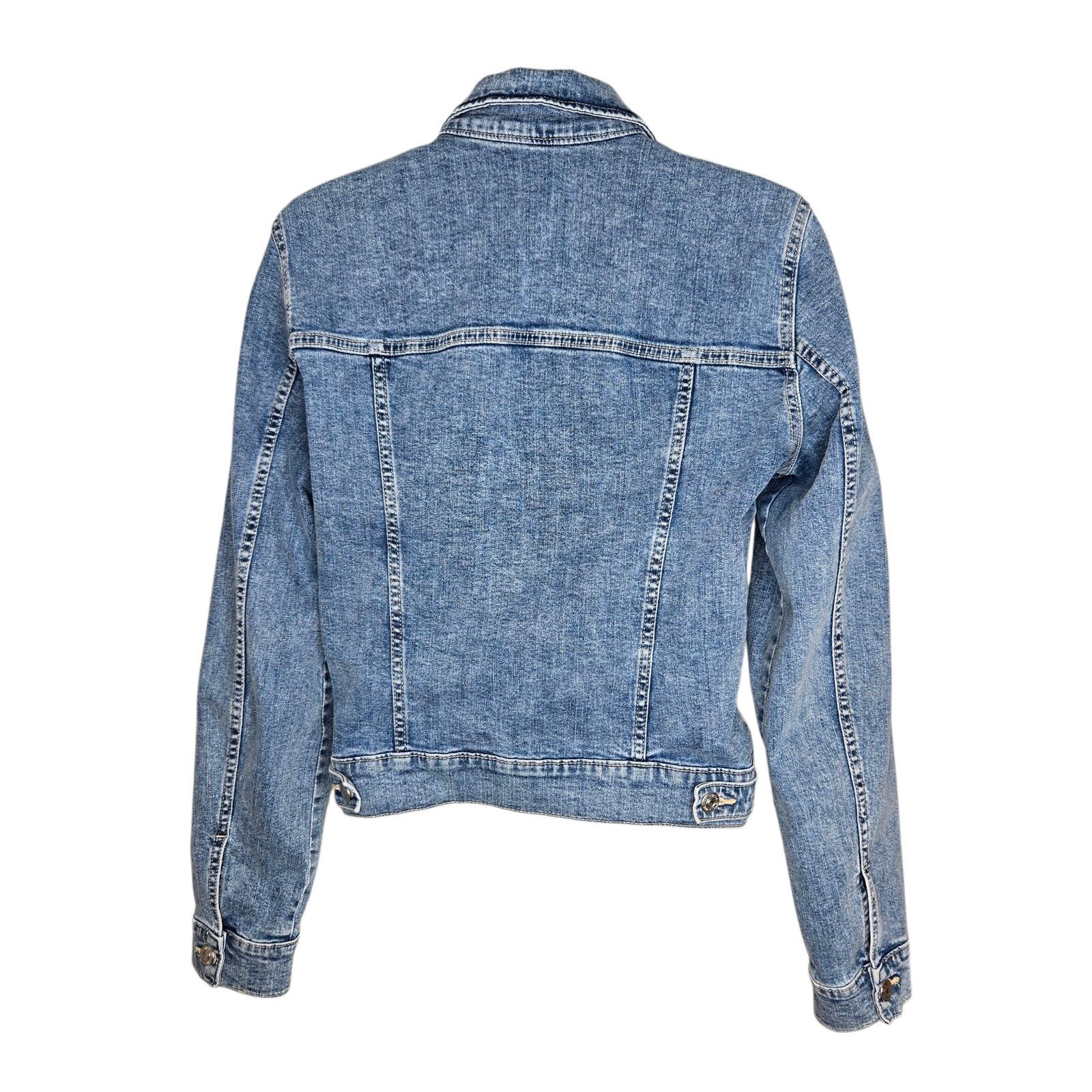 Mango Mango MNG Womens Denim Jacket Large Trucker Style Buttons Size L / US 10 / IT 46 - 7 Thumbnail