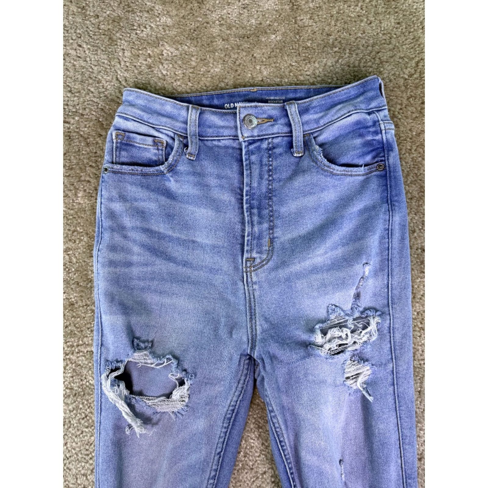 Old Navy Old Navy Jeans Women's Denim Skinny High Rise 26" Inseam 26" Blue Size 4 D877 Pockets Rockstar Slim Regular Rise >10.5 in Size 27" / US 4 / IT 40 - 2 Thumbnail