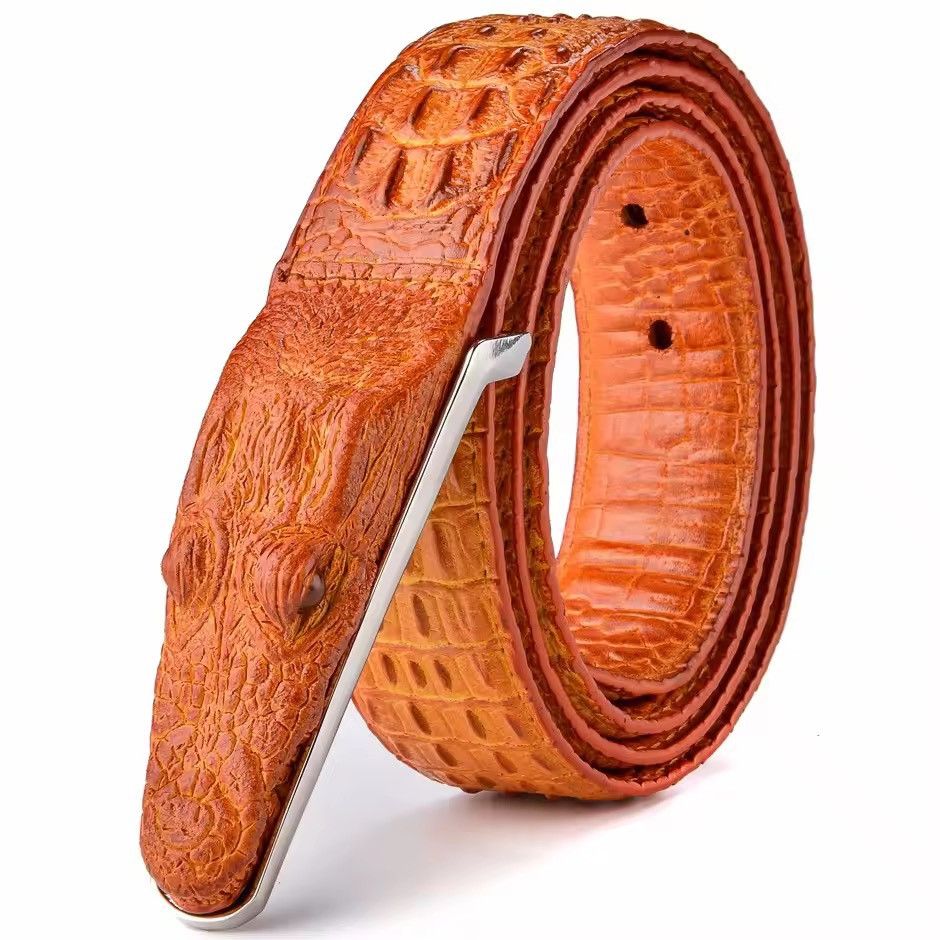 Other Vintage 115 cm crocodile print embossed belt Size 30 - 3 Thumbnail
