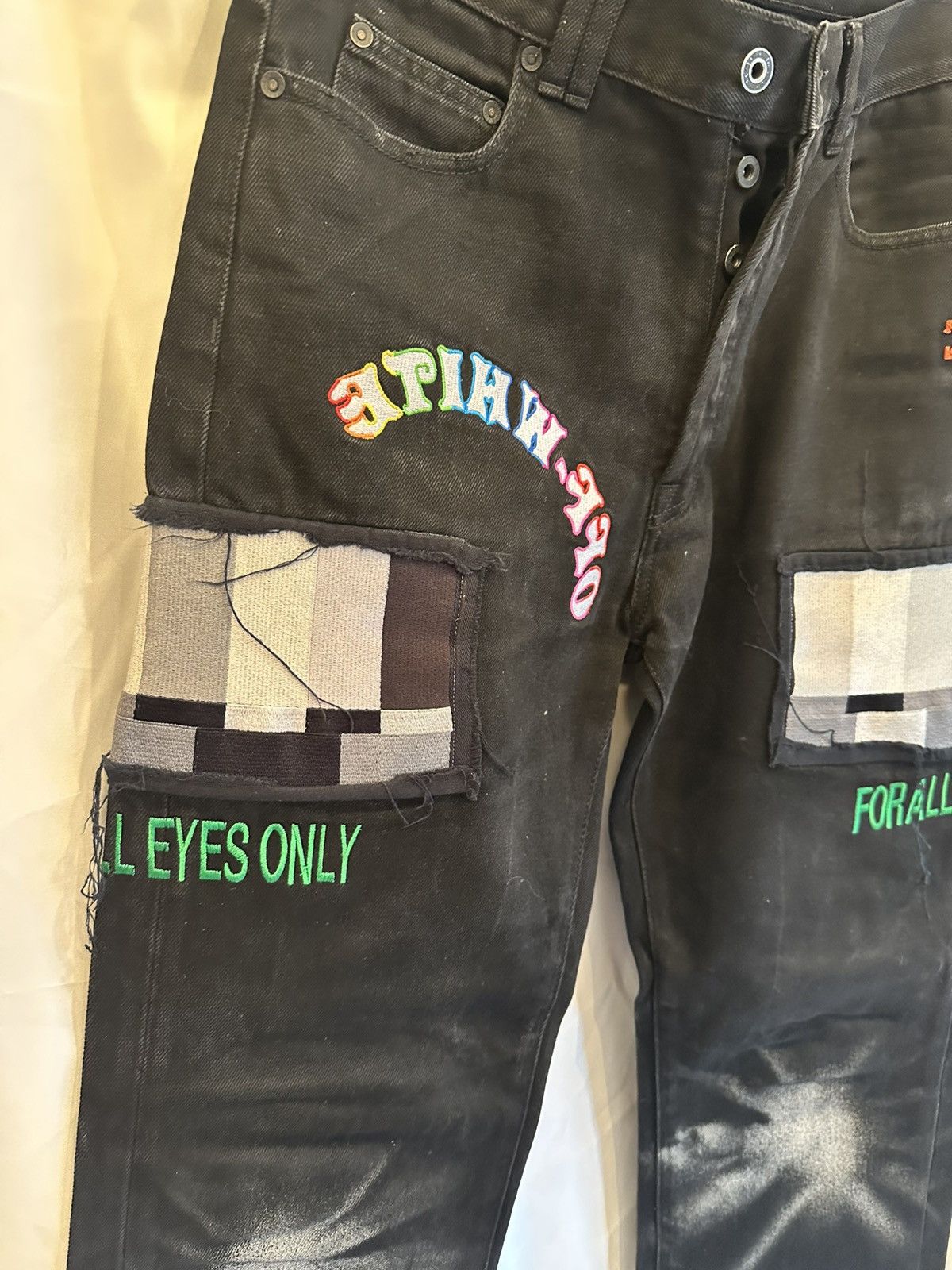 Off-White Off-White Black Denim Pants Size US 32 / EU 48 - 3 Thumbnail