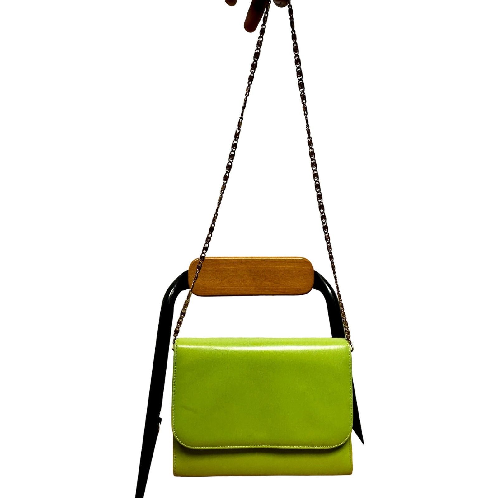 Other Bellini neon green flap crossbody bag with gold chain strap Size ONE SIZE - 6 Thumbnail