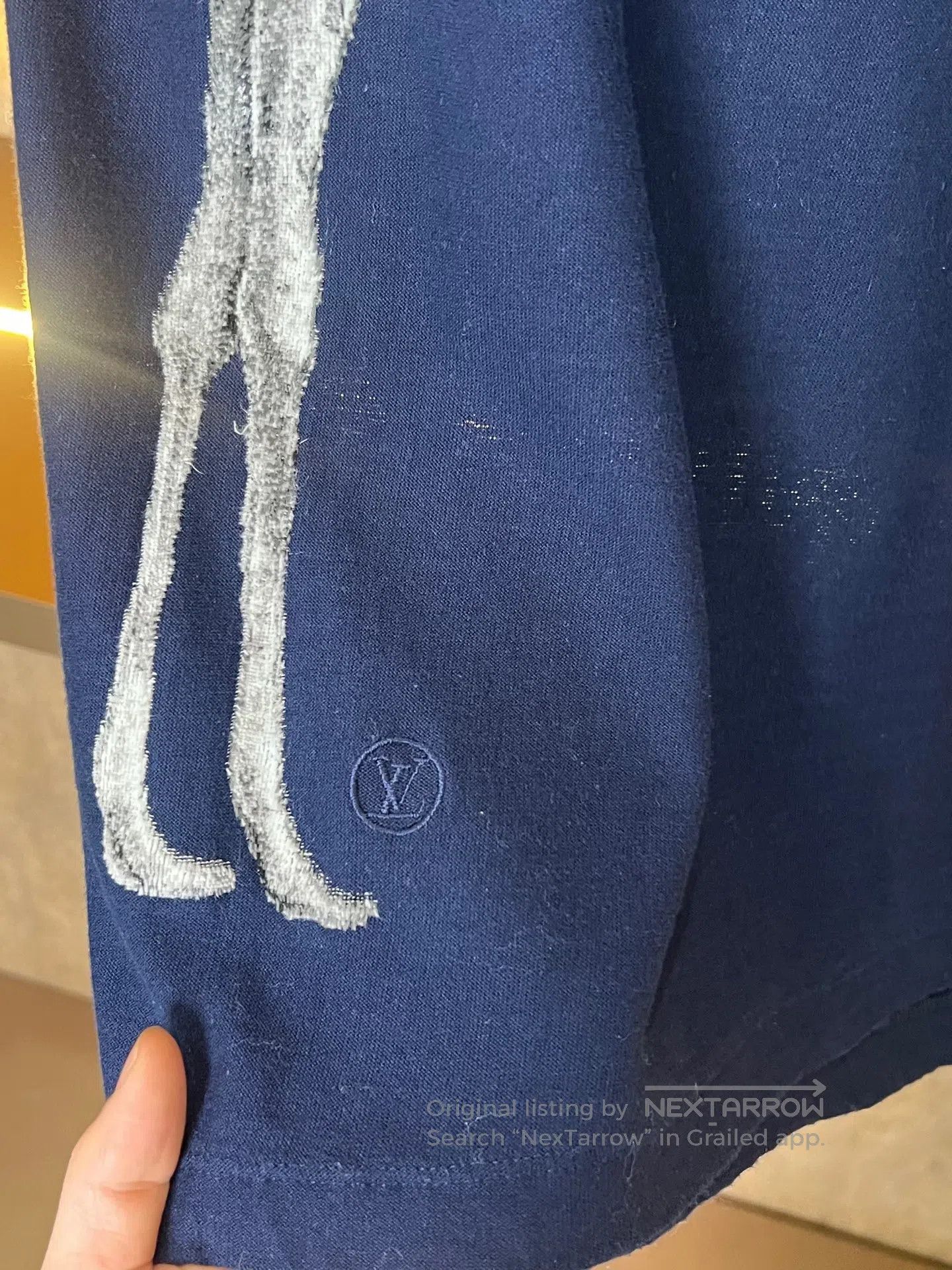 Louis Vuitton Louis Vuitton Navy Blue Giraffe Short Sleeve T-Shirt| Size M / US 6-8 / IT 42-44 - 3 Thumbnail