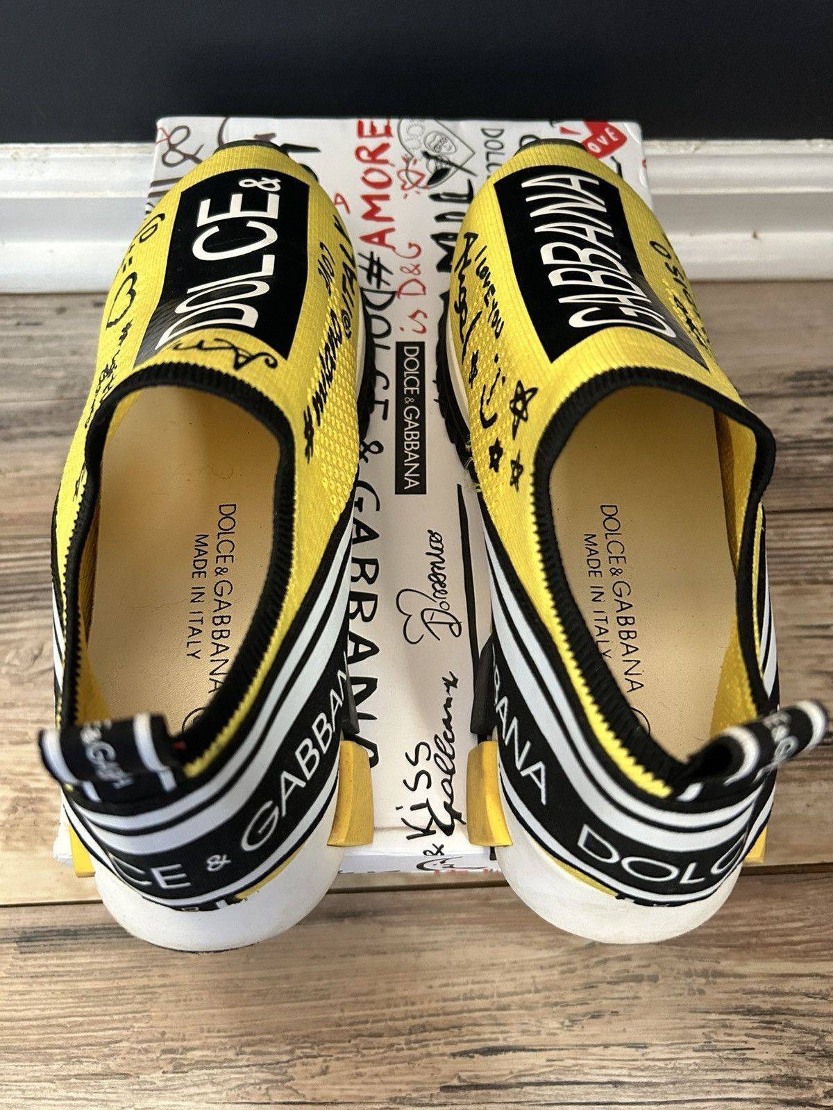 Dolce & Gabbana Dolce & Gabbana Sorrento “Love / Angel” SlipOn Sneakers Size US 8 / IT 38 - 3 Thumbnail