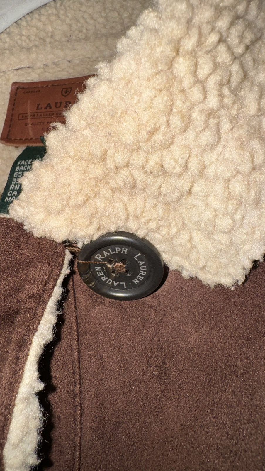 Polo Ralph Lauren × Ralph Lauren × Vintage Ralph Lauren Brown Sheepskin coat jacket vintage rare 90s Size US M / EU 48-50 / 2 - 8 Thumbnail